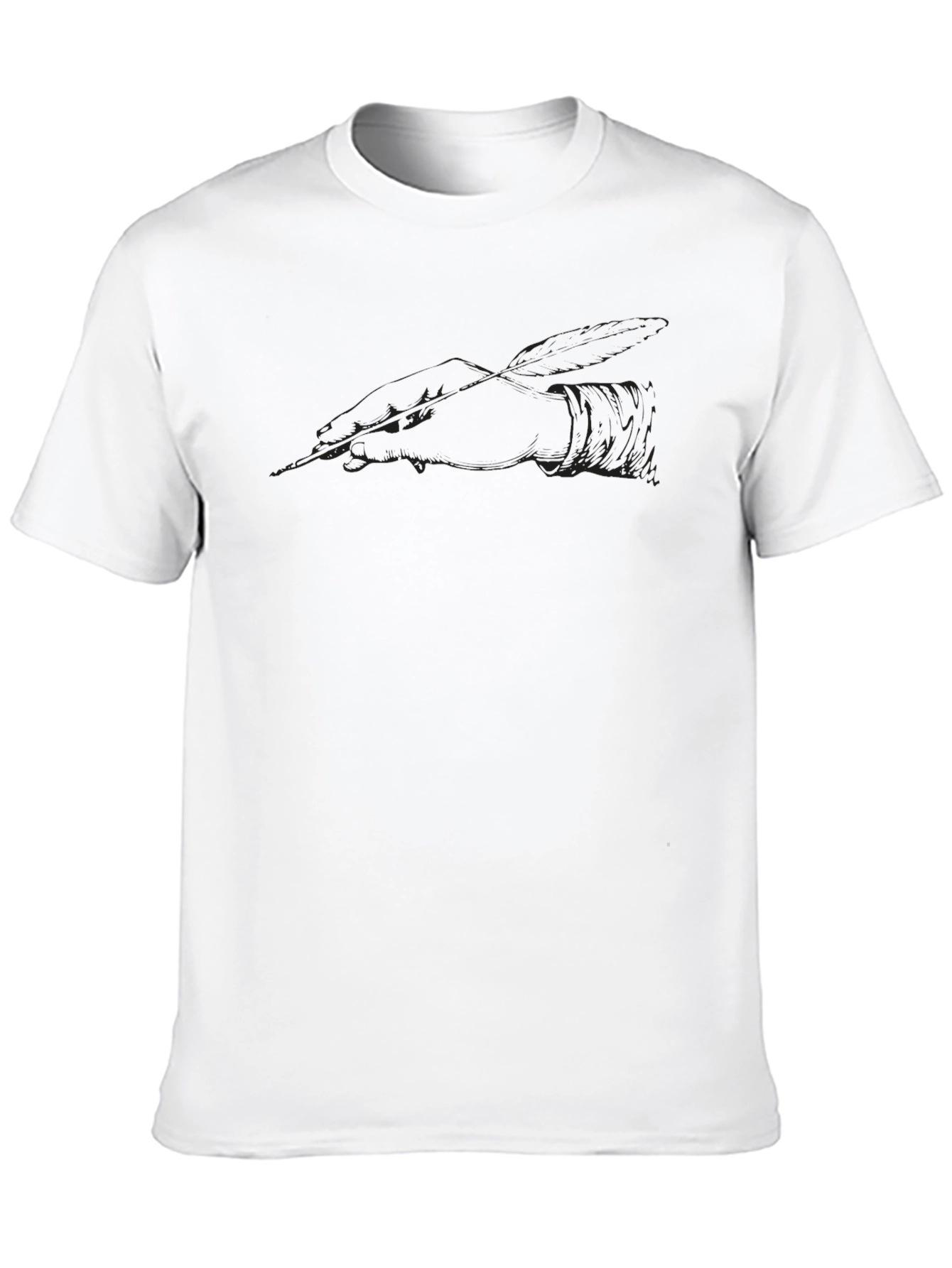 Mens Black Graphic Tee - Subtle Ship Design