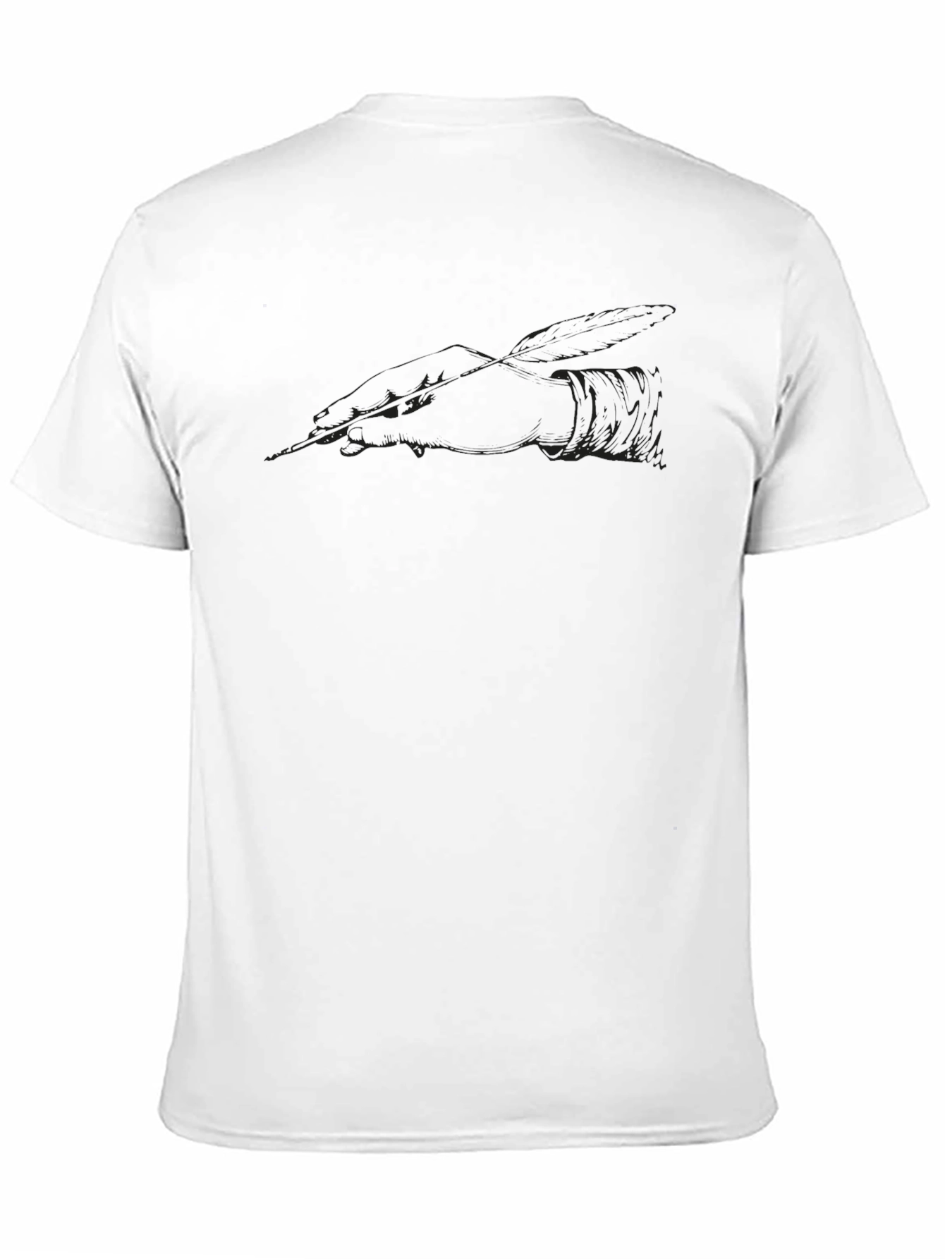 Mens Black Graphic Tee - Subtle Ship Design