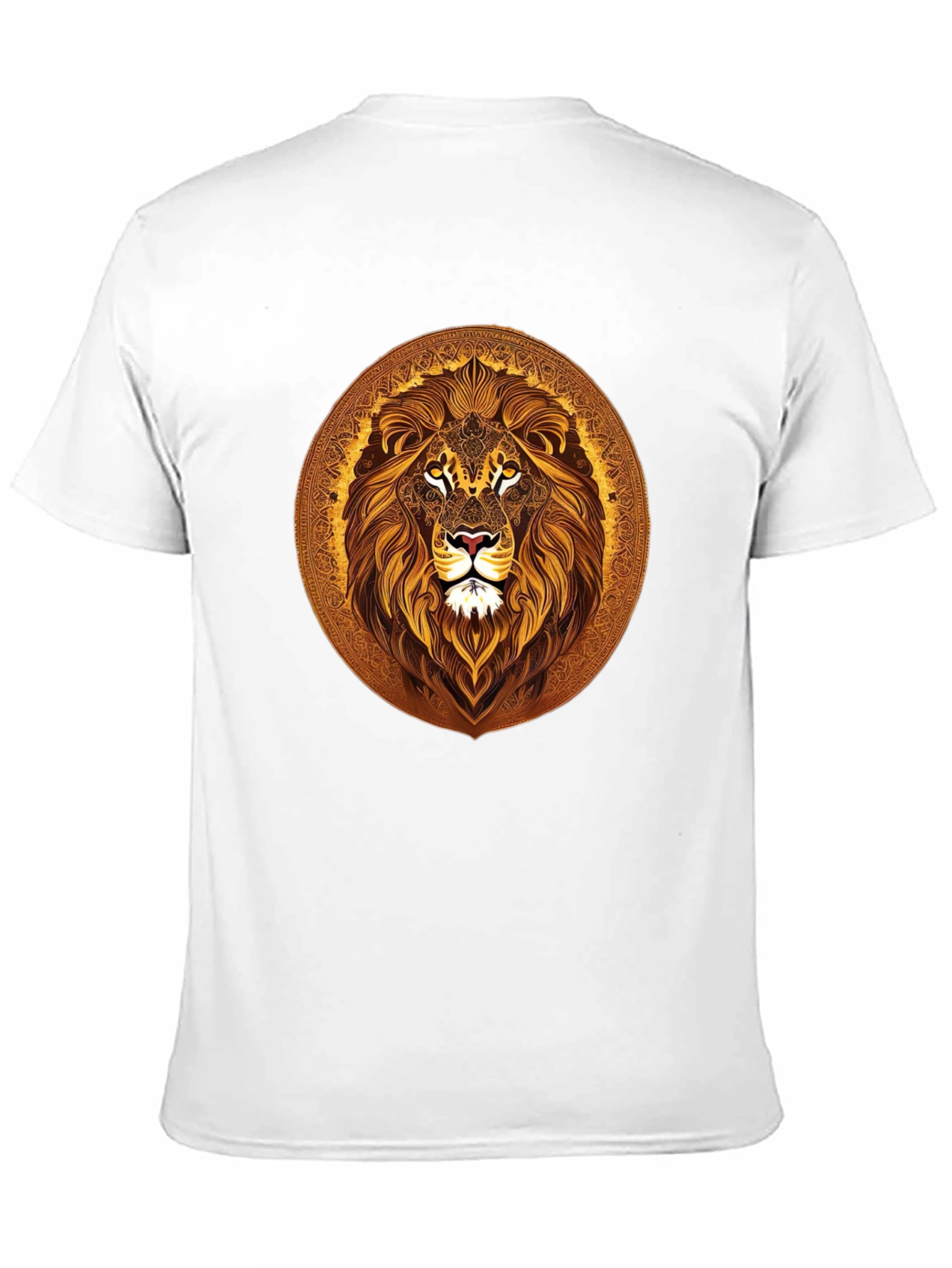 Lion Mandala Graphic Black T-Shirt