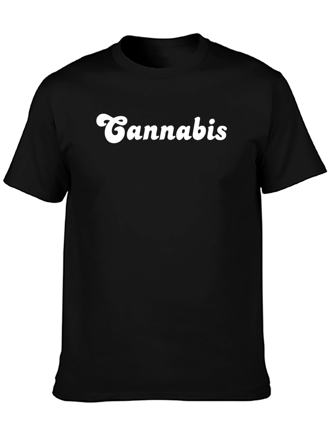 Cannabis Retro Graphic T-Shirt - Classic Black