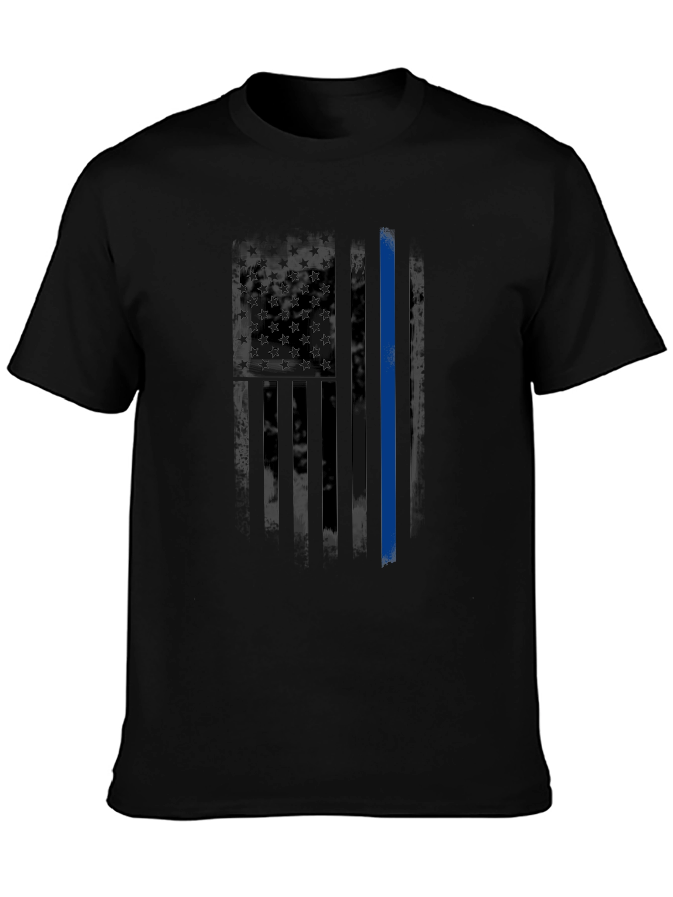 Thin Blue Line American Flag T-Shirt