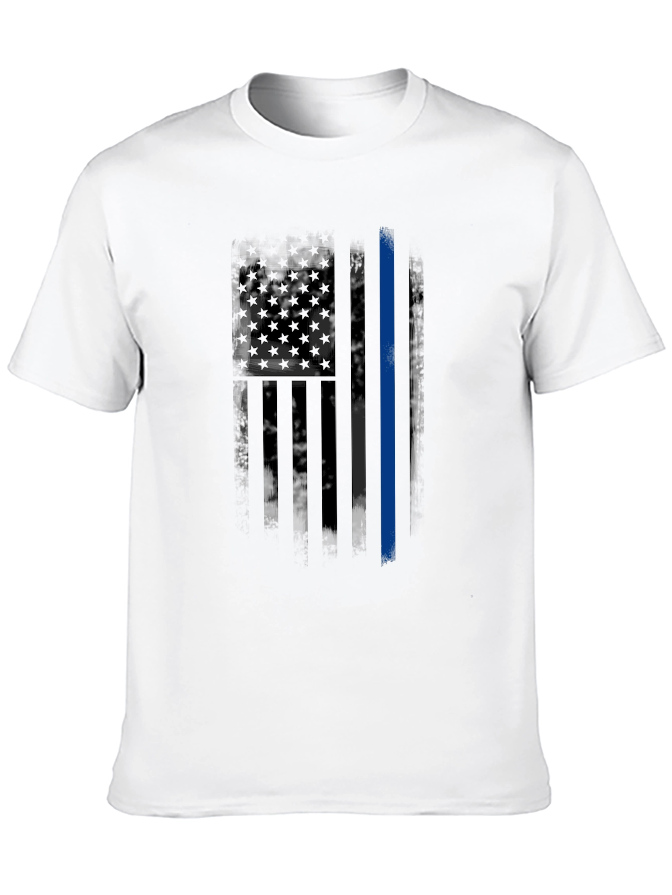 Thin Blue Line American Flag T-Shirt