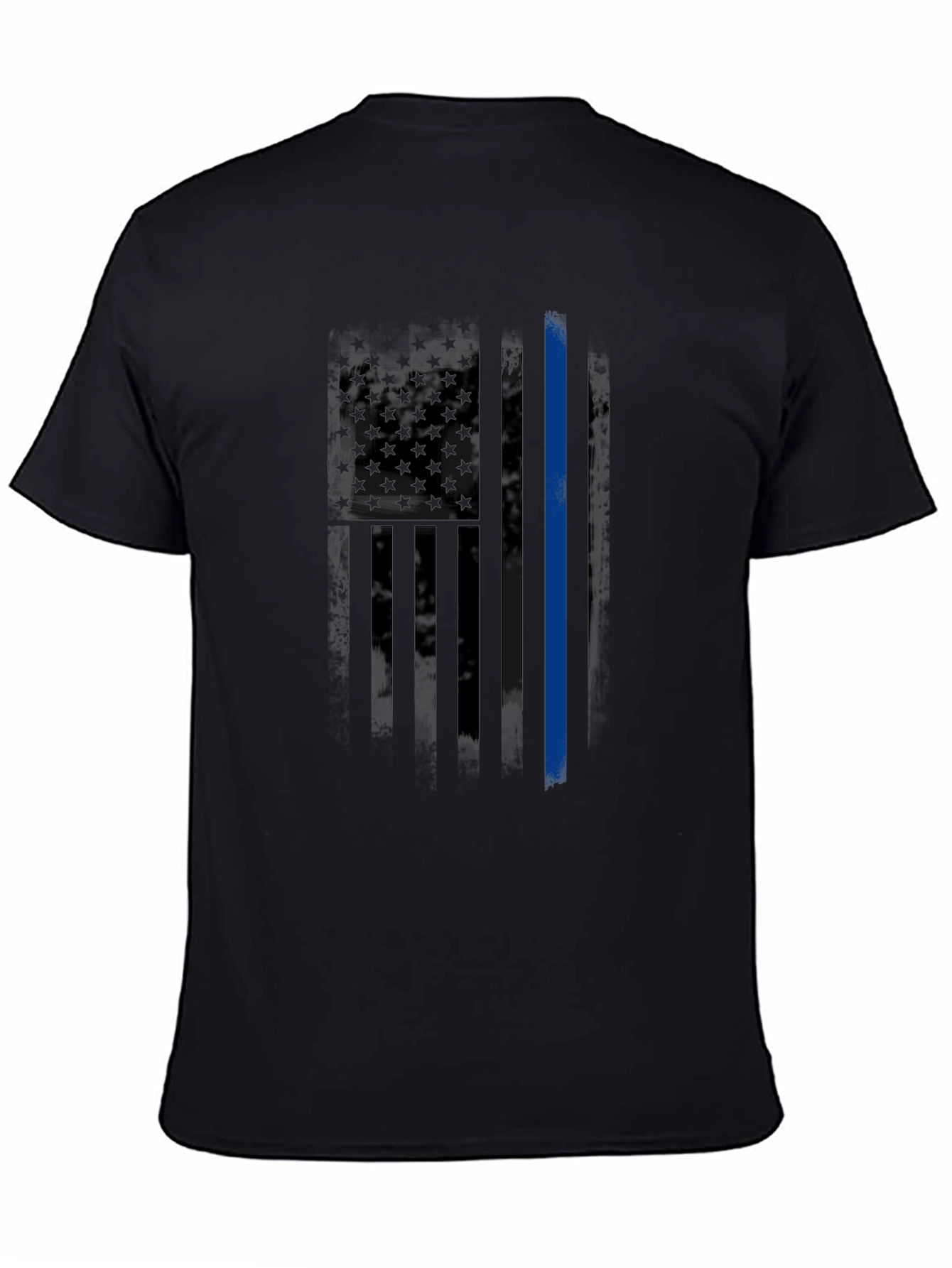 Thin Blue Line American Flag T-Shirt