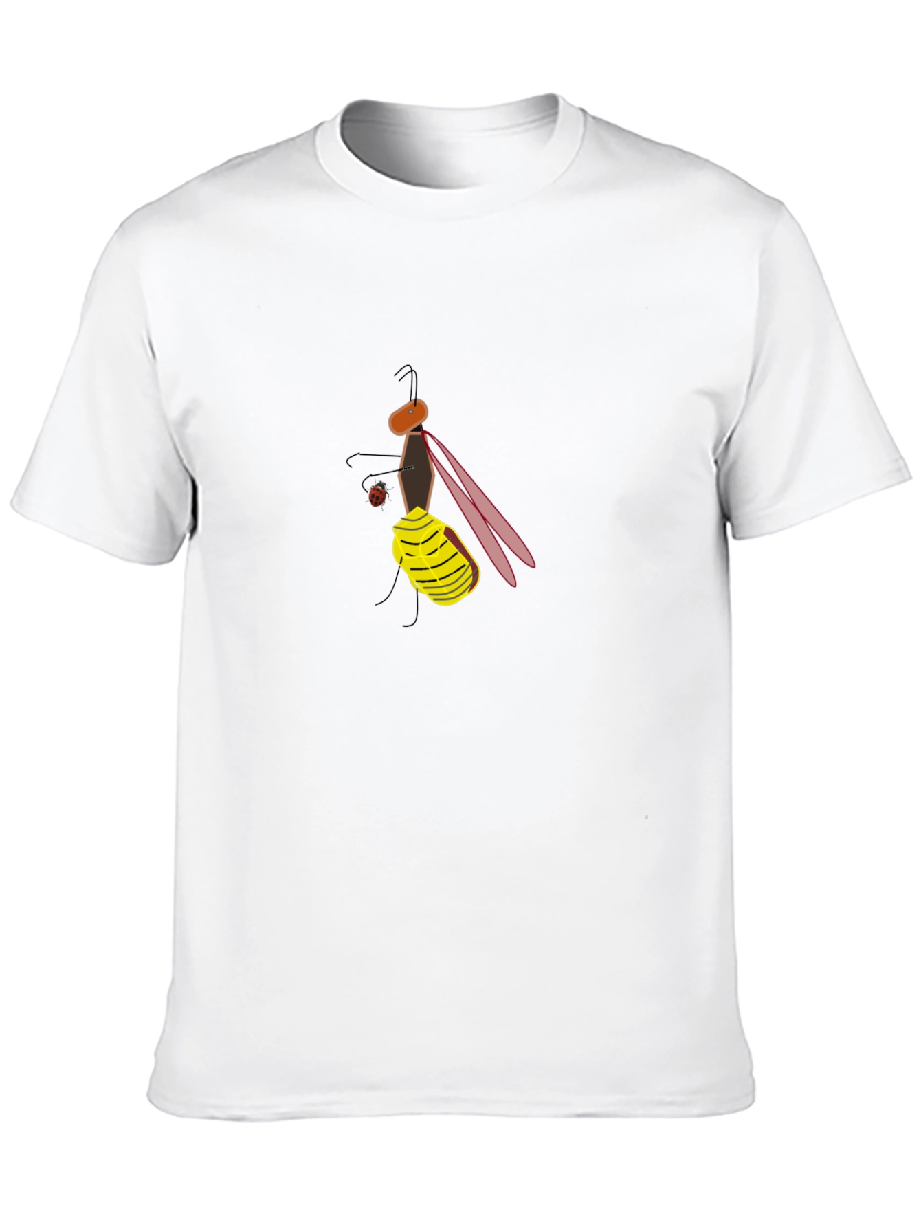 Black T-Shirt with Funky Fly Graphic