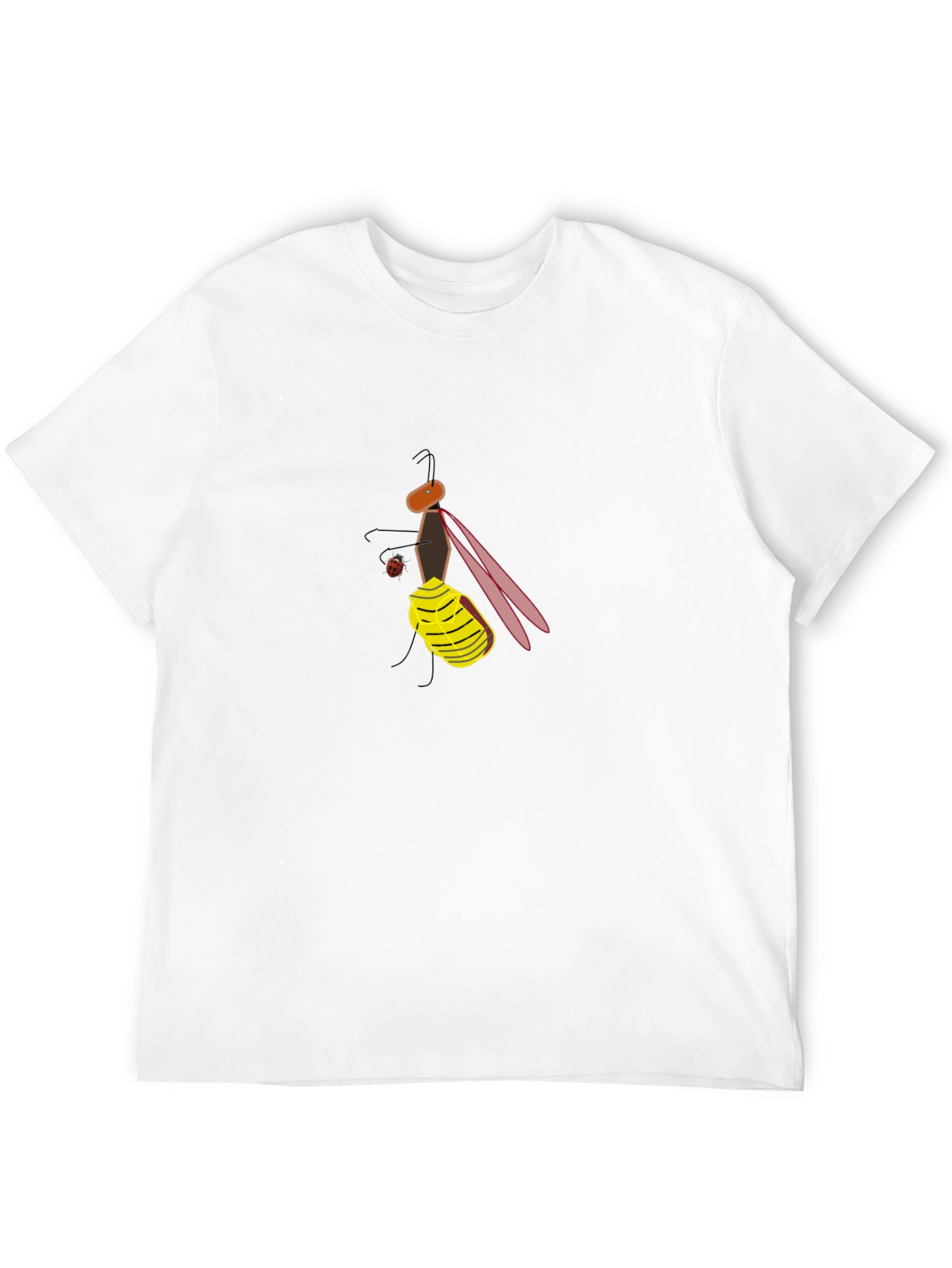 Black T-Shirt with Funky Fly Graphic