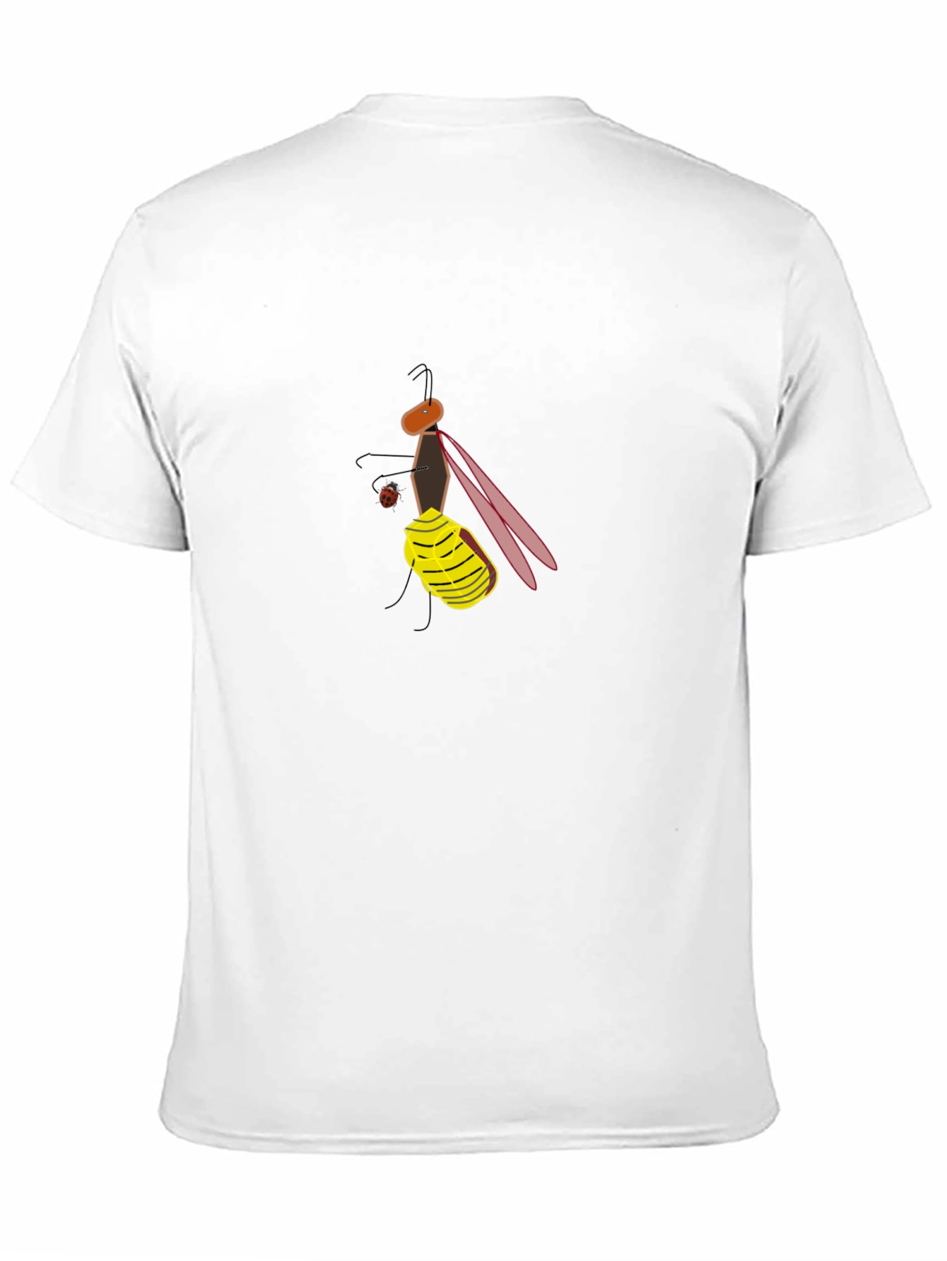 Black T-Shirt with Funky Fly Graphic