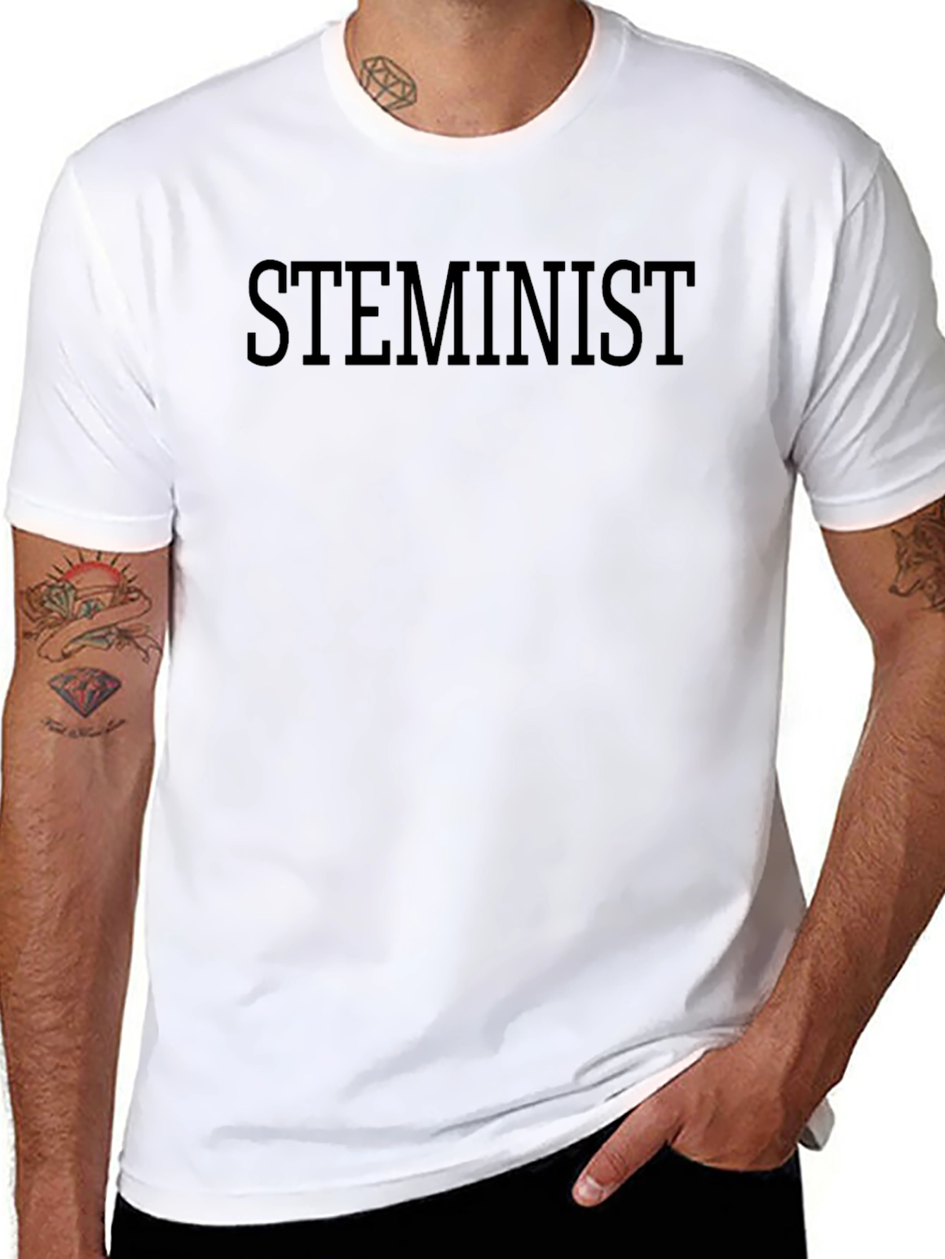 STEMinist Black T-Shirt - Science & Feminism