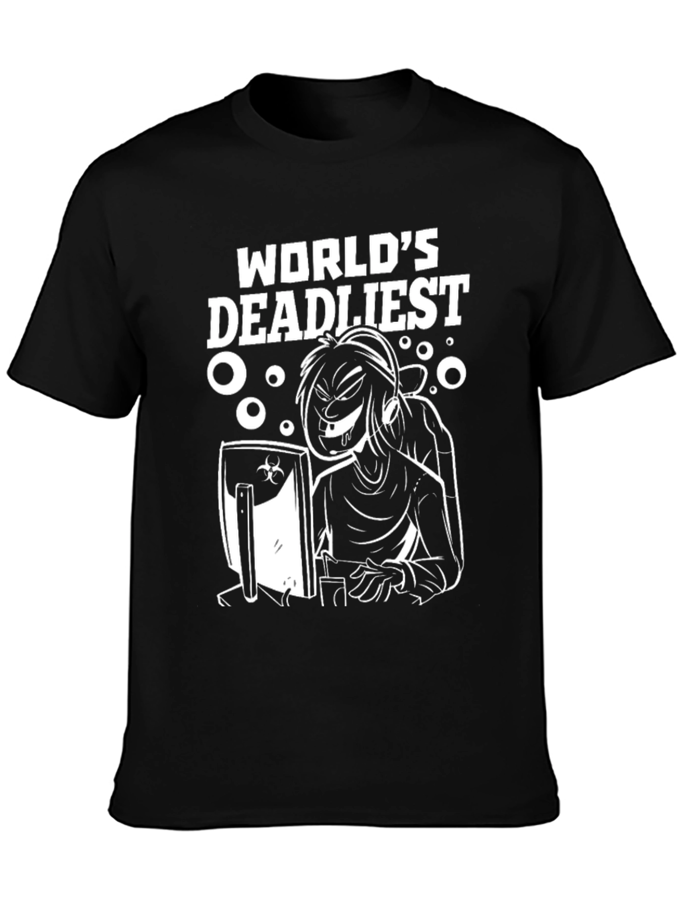 Worlds Deadliest Gamer Graphic T-Shirt - Black