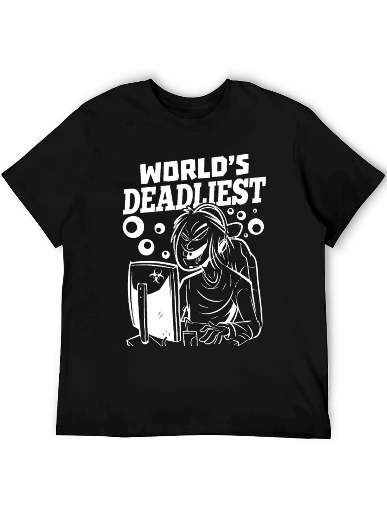 Worlds Deadliest Gamer Graphic T-Shirt - Black