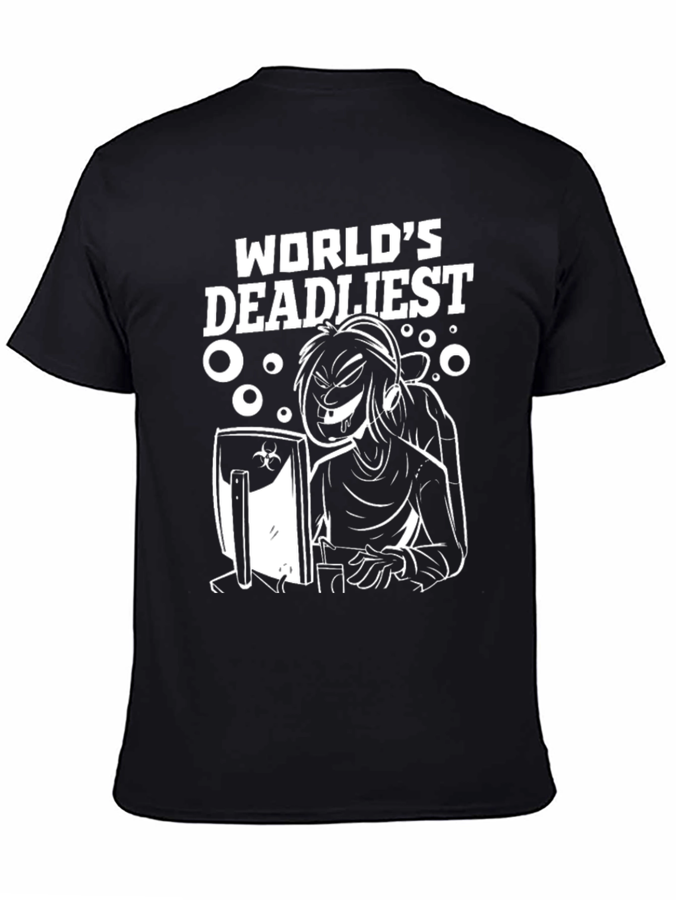 Worlds Deadliest Gamer Graphic T-Shirt - Black