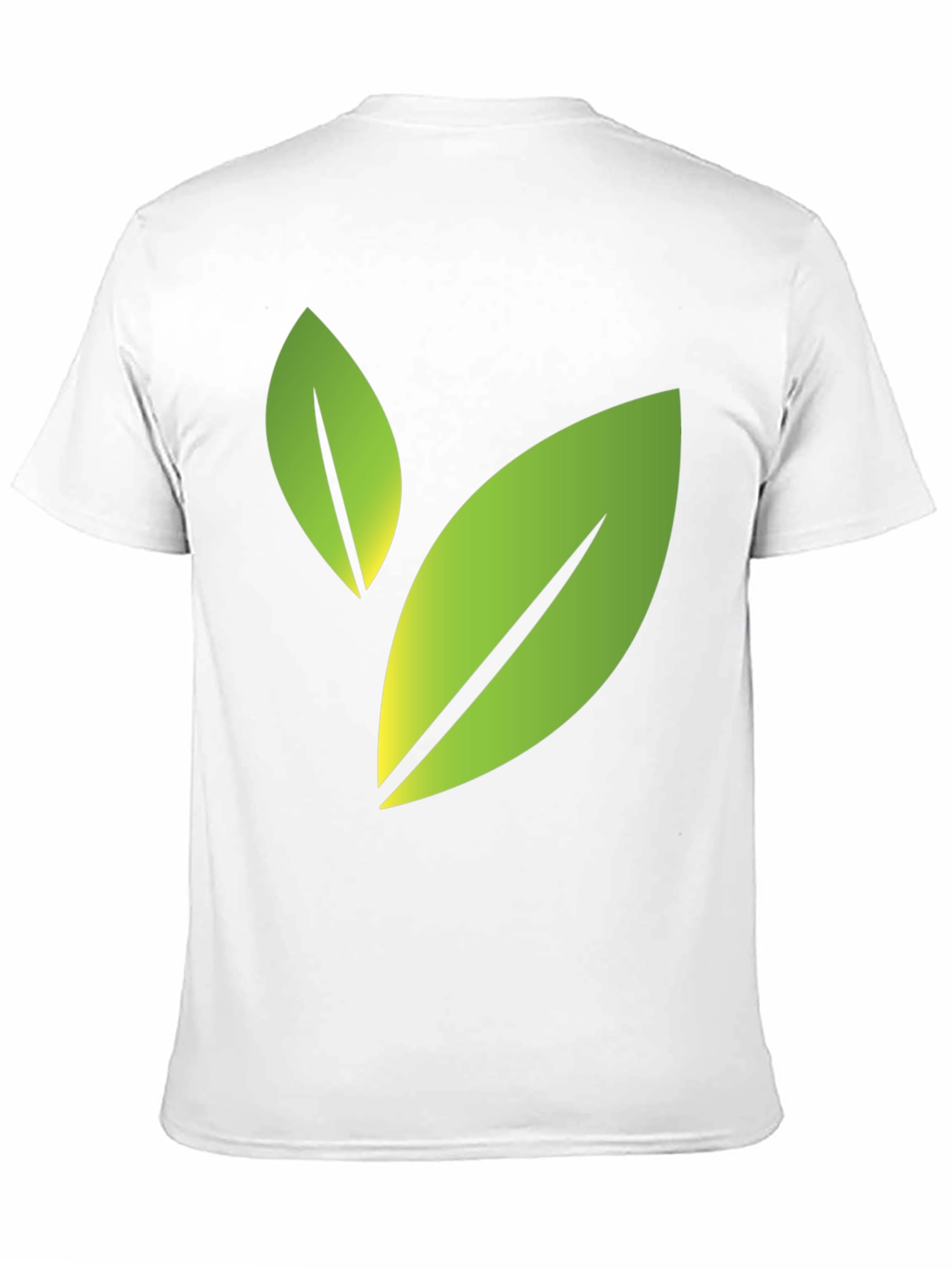 Eco-Friendly Leaf Design Black T-Shirt