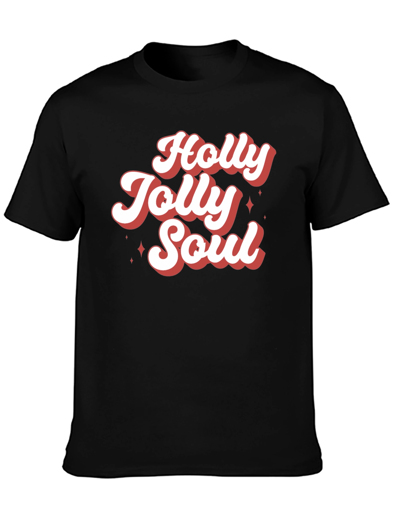 Holly Jolly Soul Graphic Tee - Retro Christmas T-Shirt