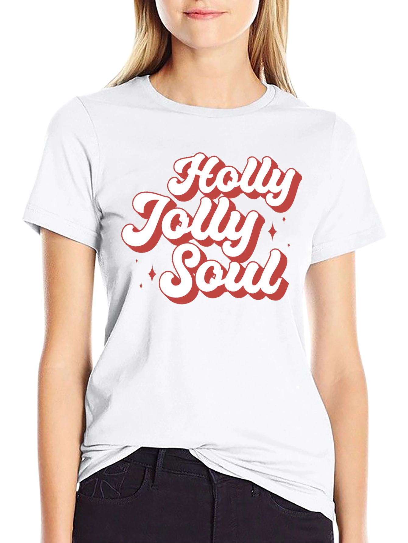Holly Jolly Soul Graphic Tee - Retro Christmas T-Shirt