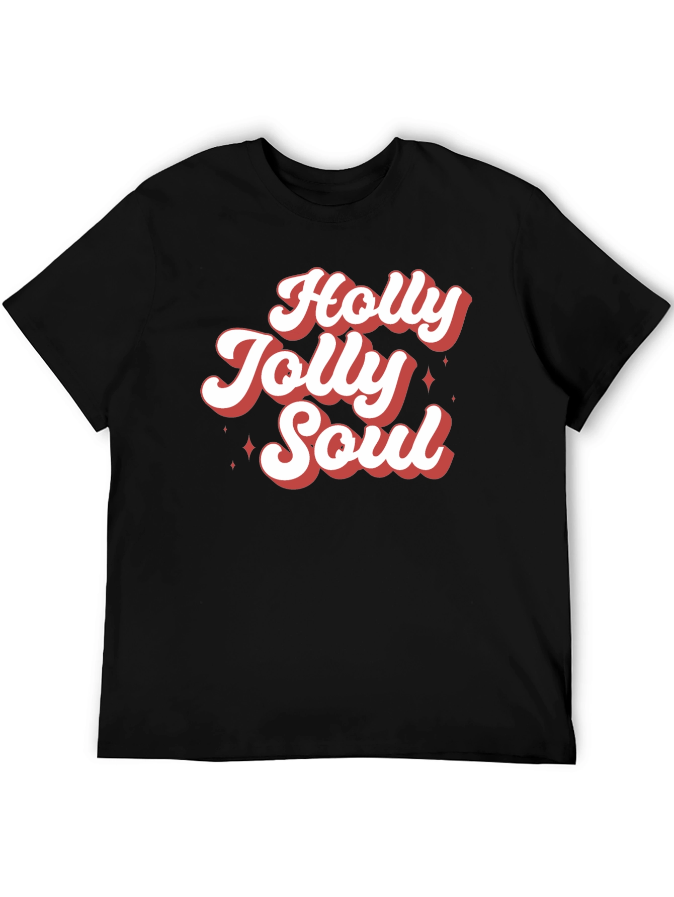 Holly Jolly Soul Graphic Tee - Retro Christmas T-Shirt