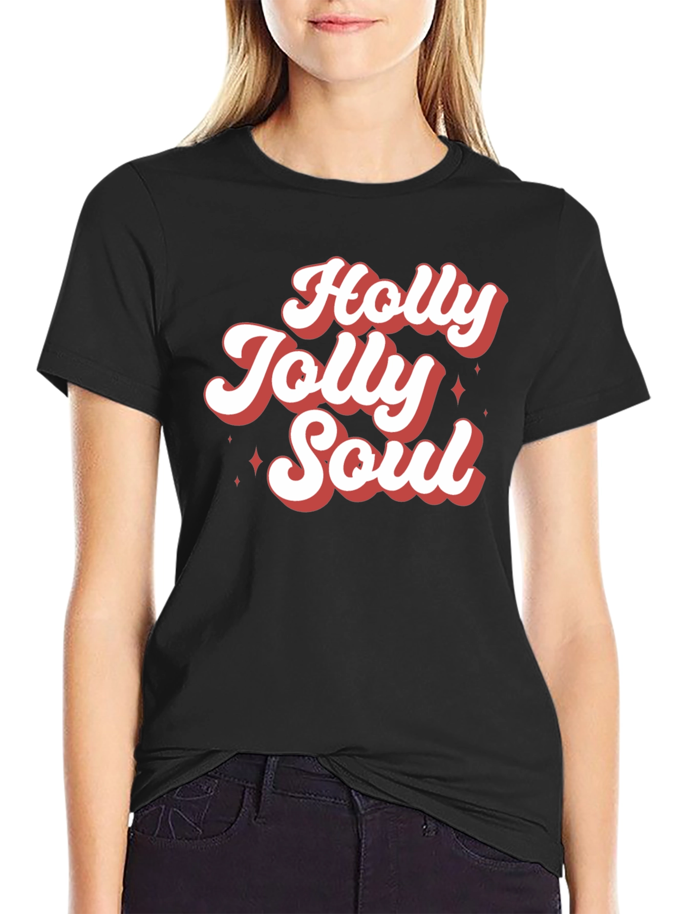Holly Jolly Soul Graphic Tee - Retro Christmas T-Shirt
