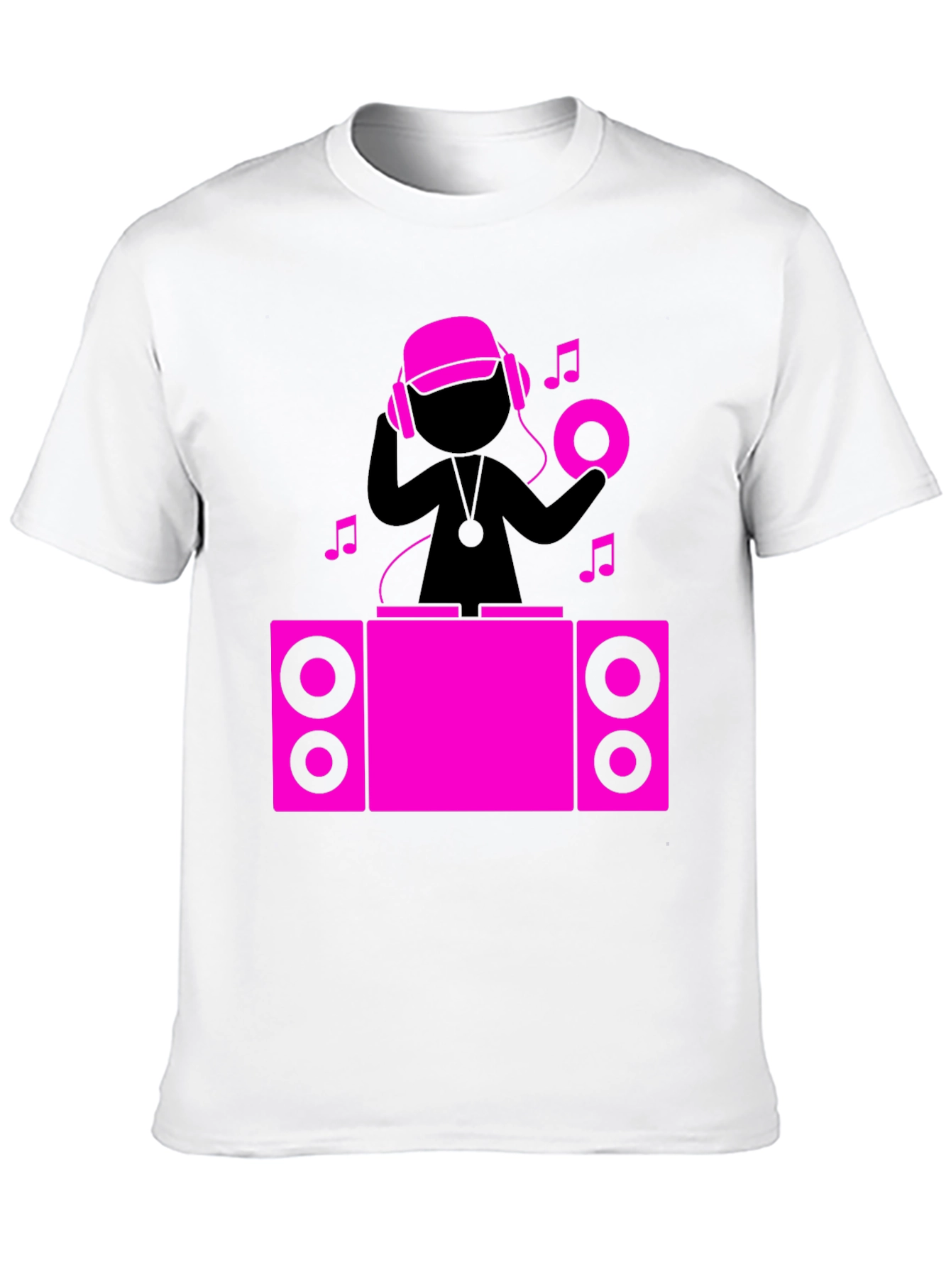 DJ Graphic Tee - Black Cotton T-Shirt