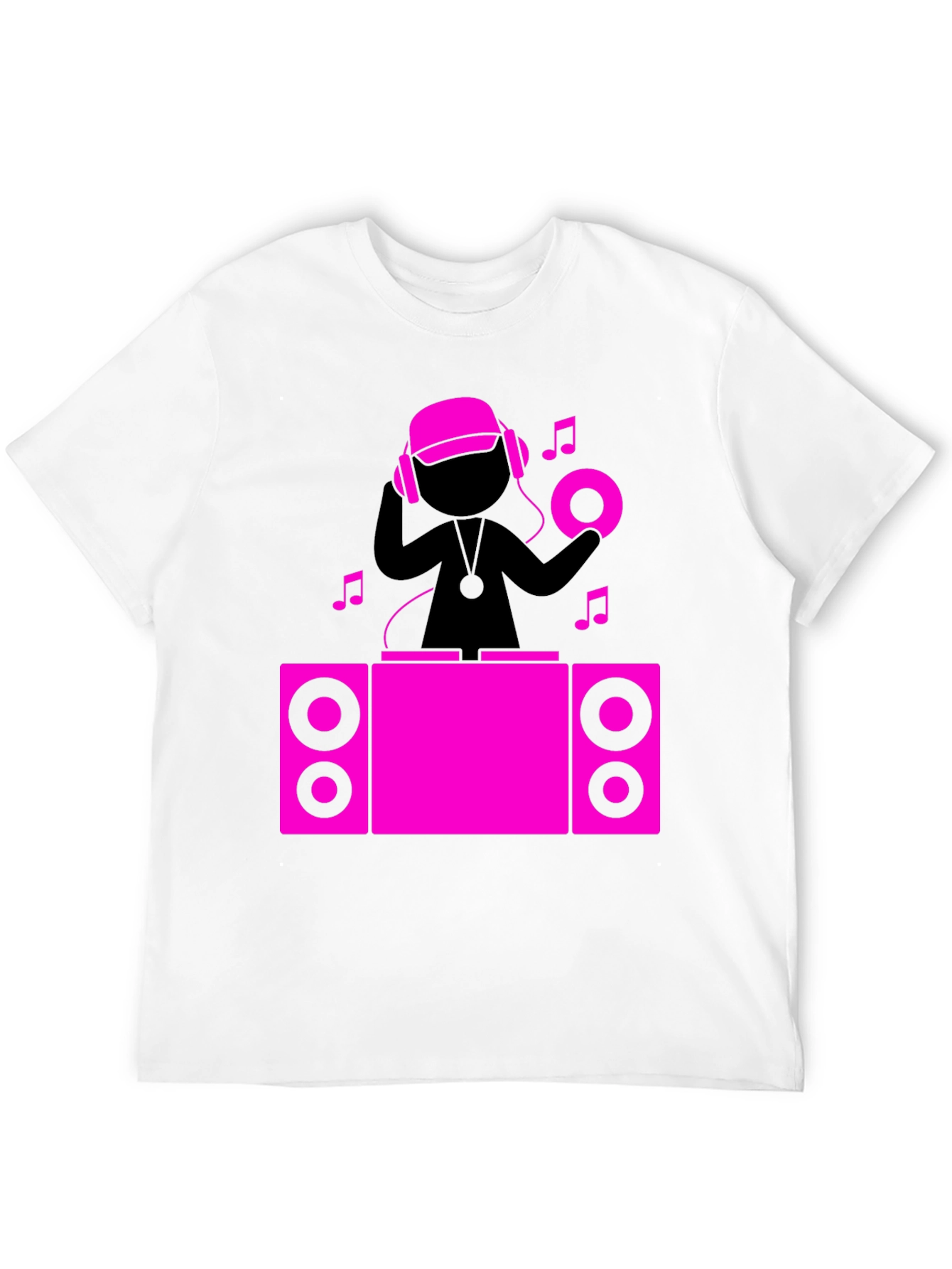 DJ Graphic Tee - Black Cotton T-Shirt