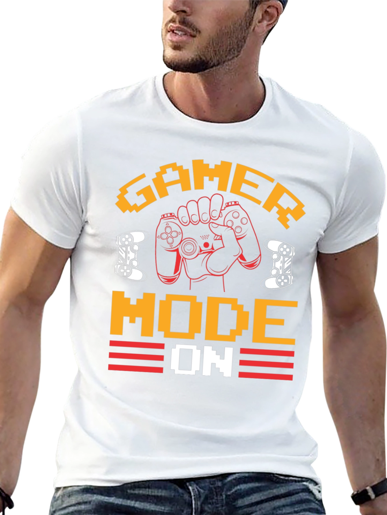 Gamer Mode On Pixelated T-Shirt