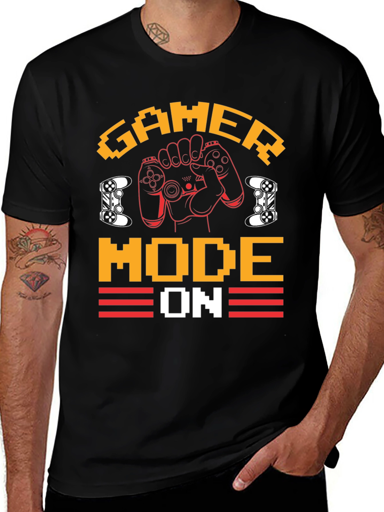 Gamer Mode On Pixelated T-Shirt