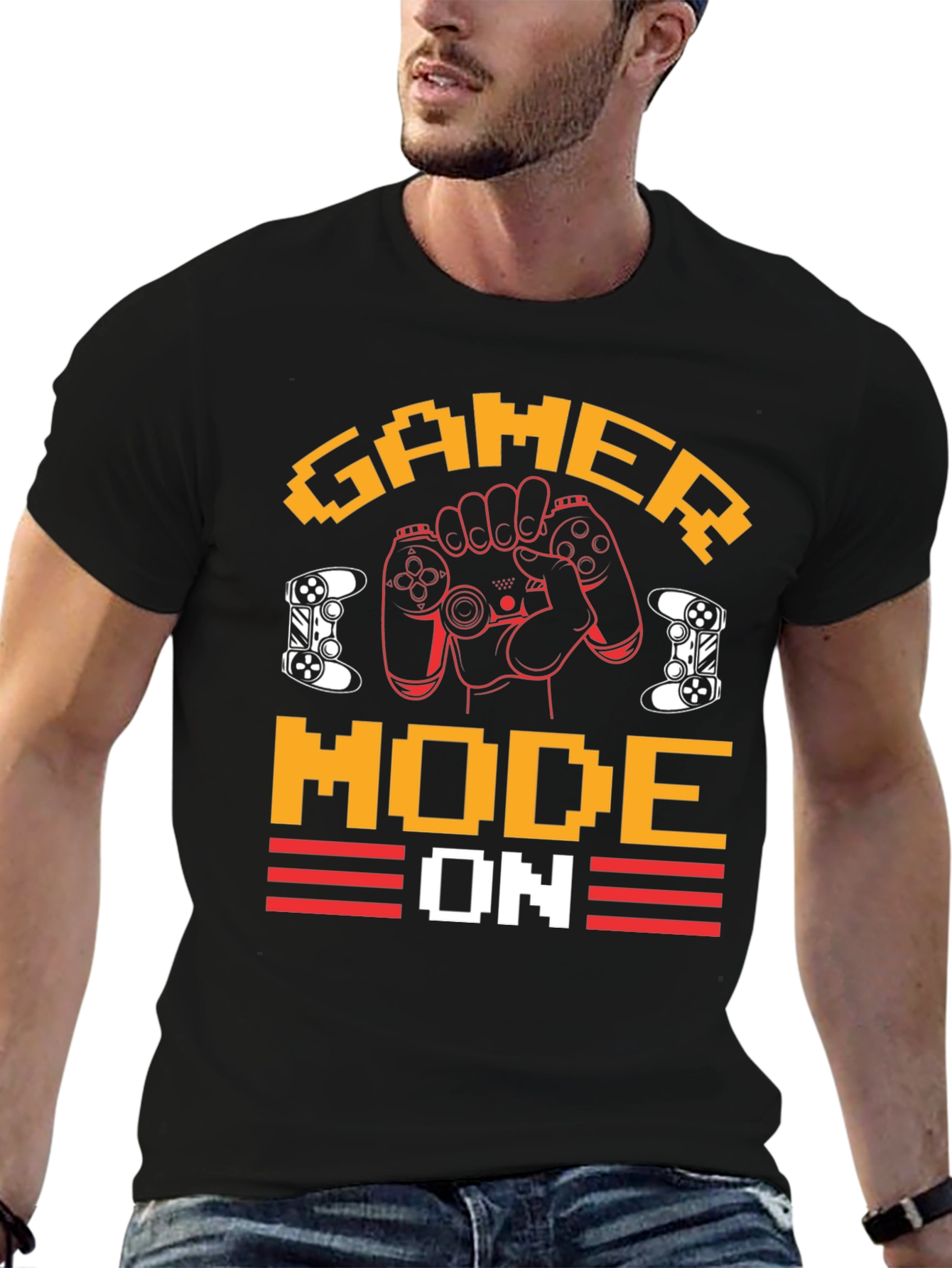 Gamer Mode On Pixelated T-Shirt