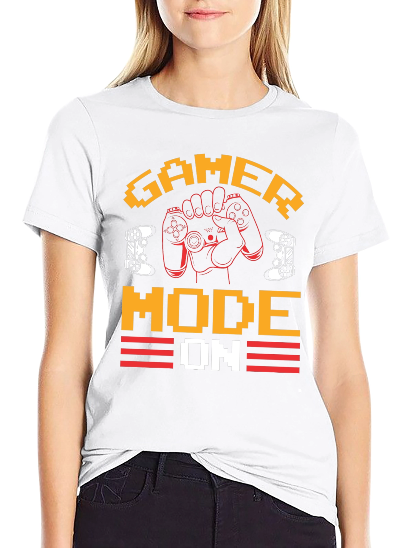 Gamer Mode On Pixelated T-Shirt