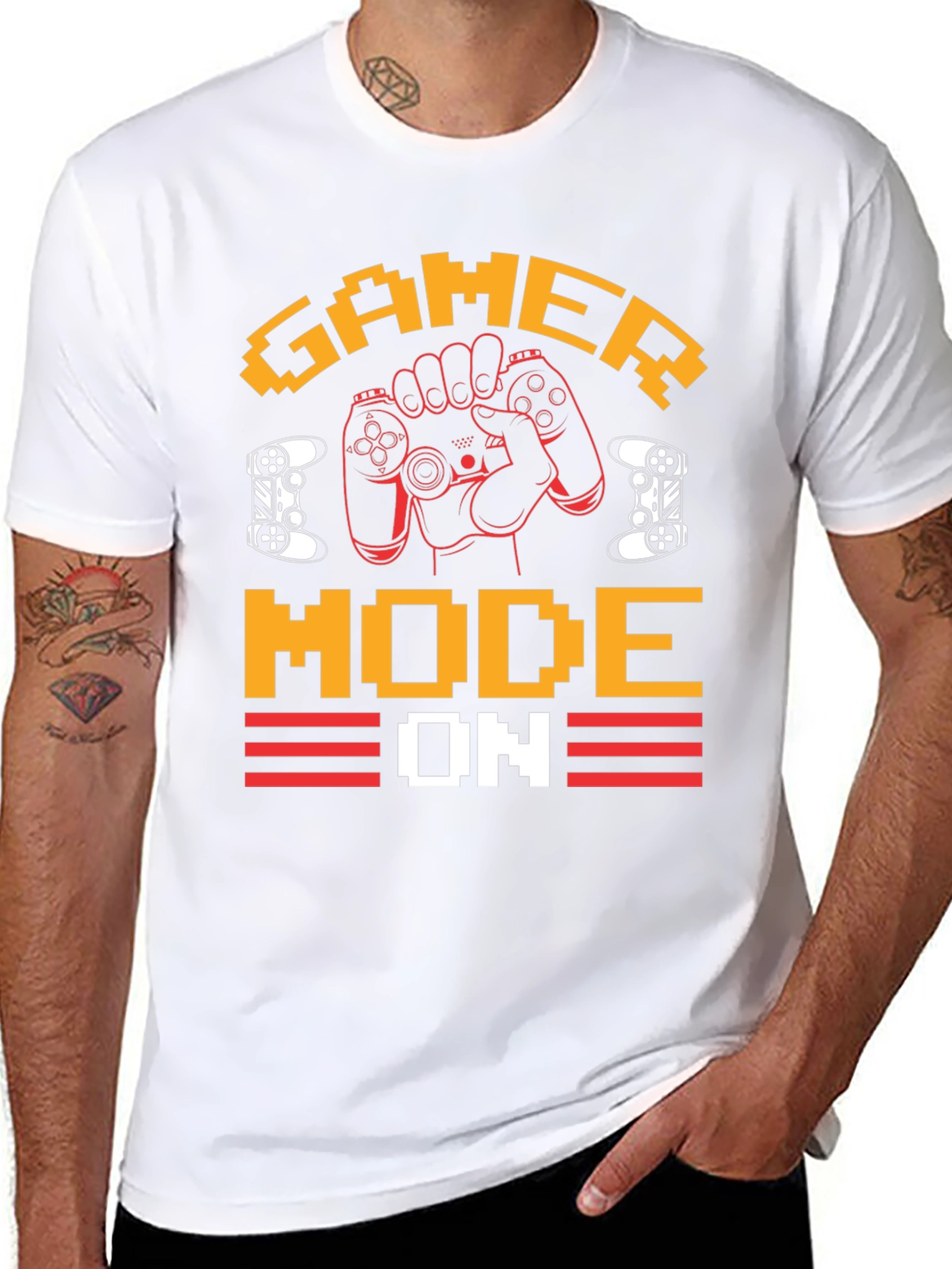 Gamer Mode On Pixelated T-Shirt