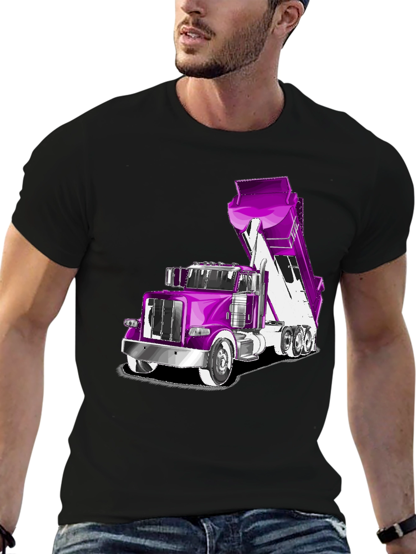 Truck Graphic T-Shirt - Black
