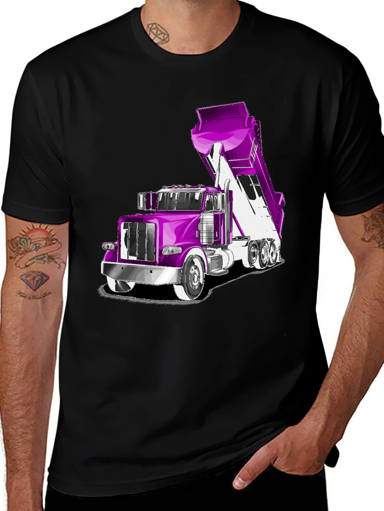 Truck Graphic T-Shirt - Black