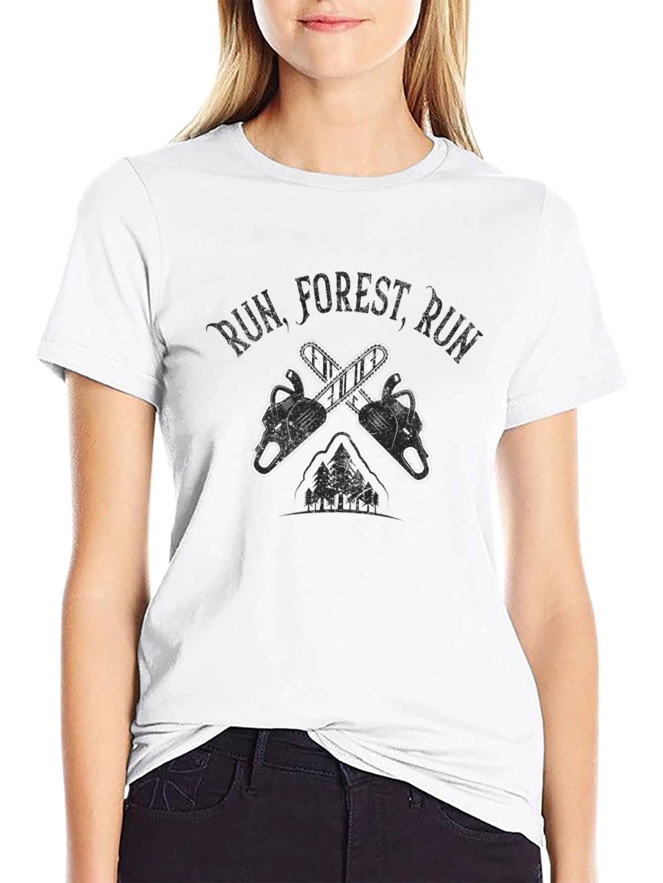 Run Forest Run Chainsaw T-Shirt