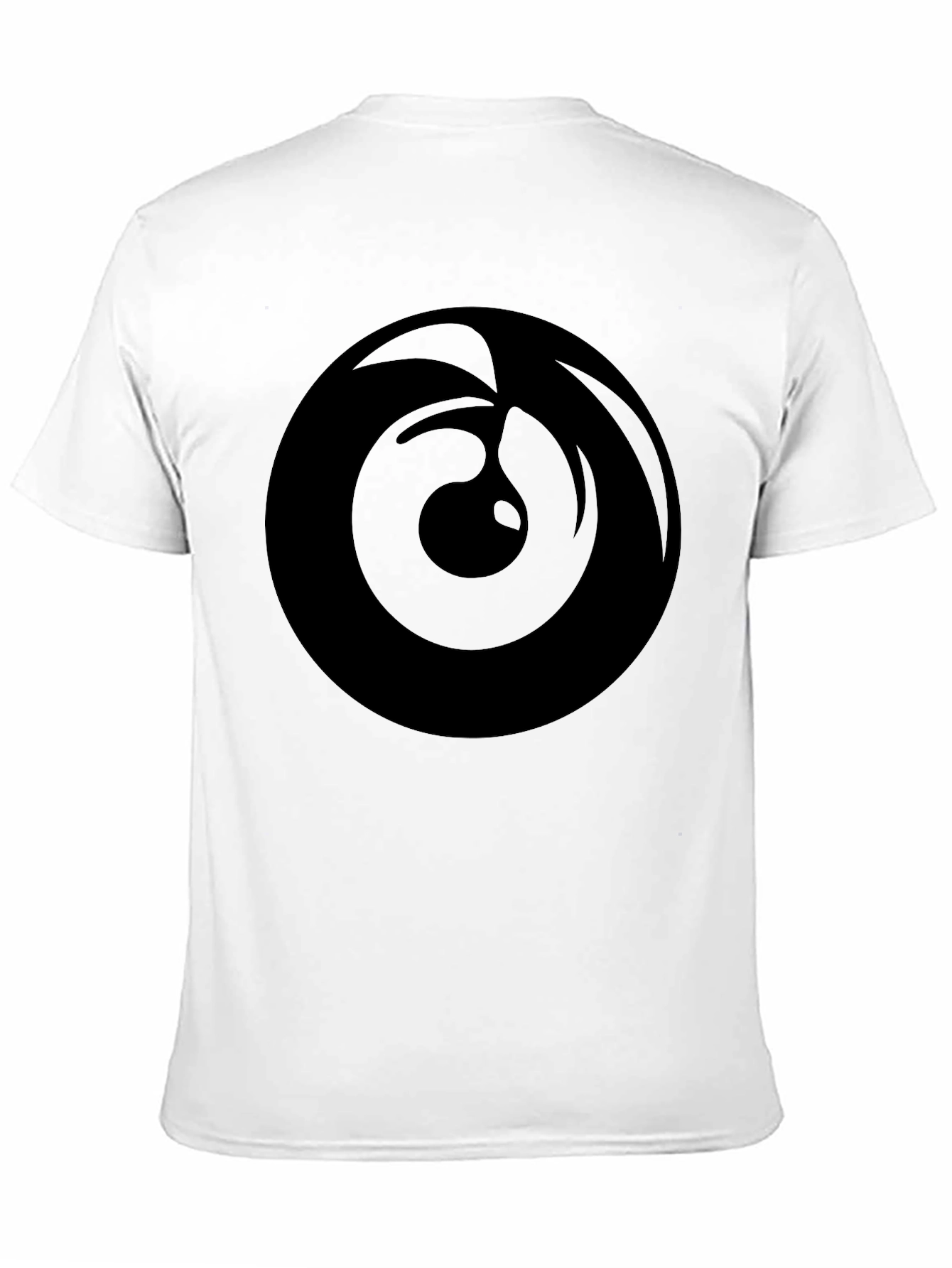 Mens Black Graphic Tee - Abstract Circle Design