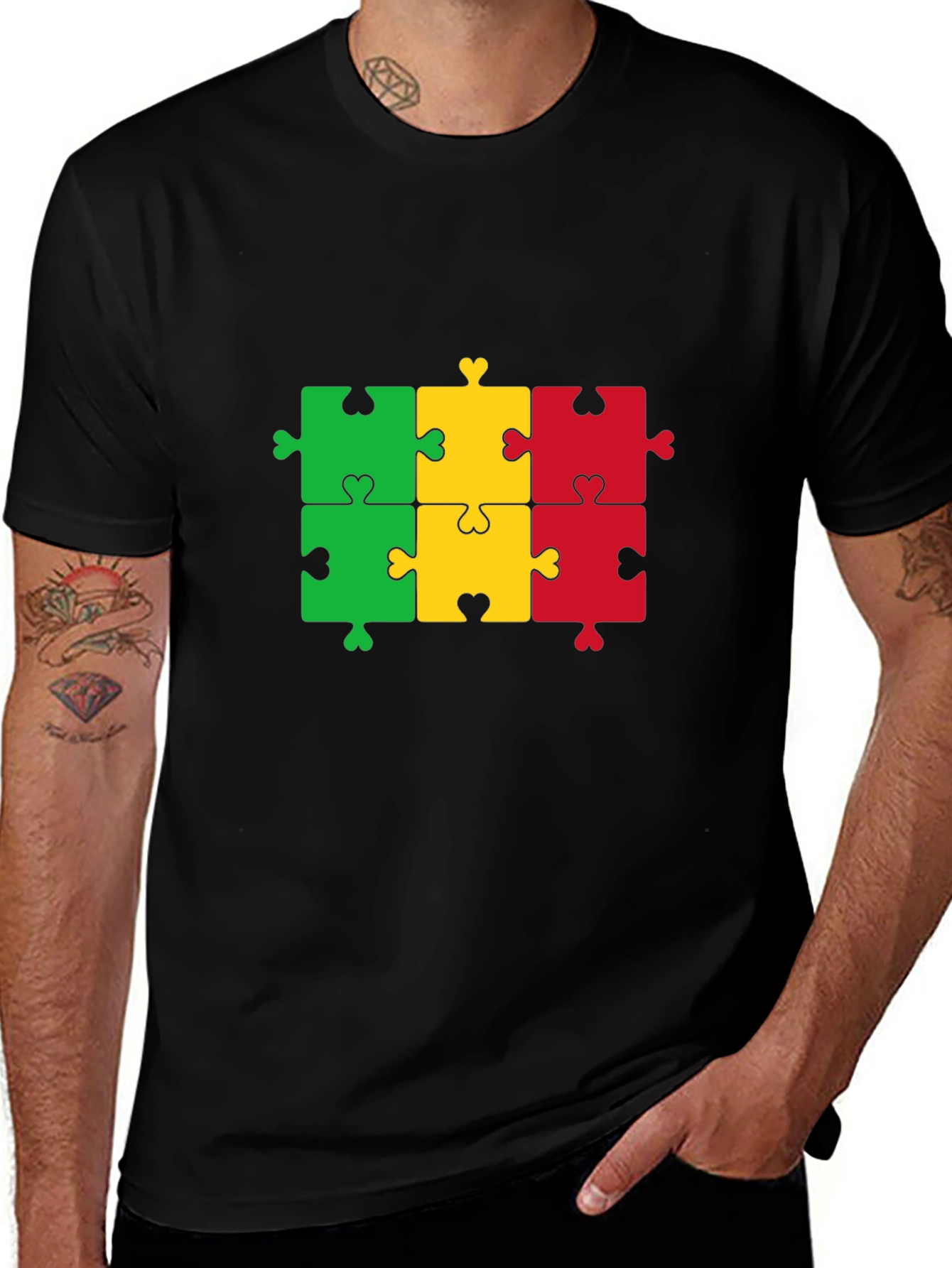 Puzzle Piece T-Shirt - Black