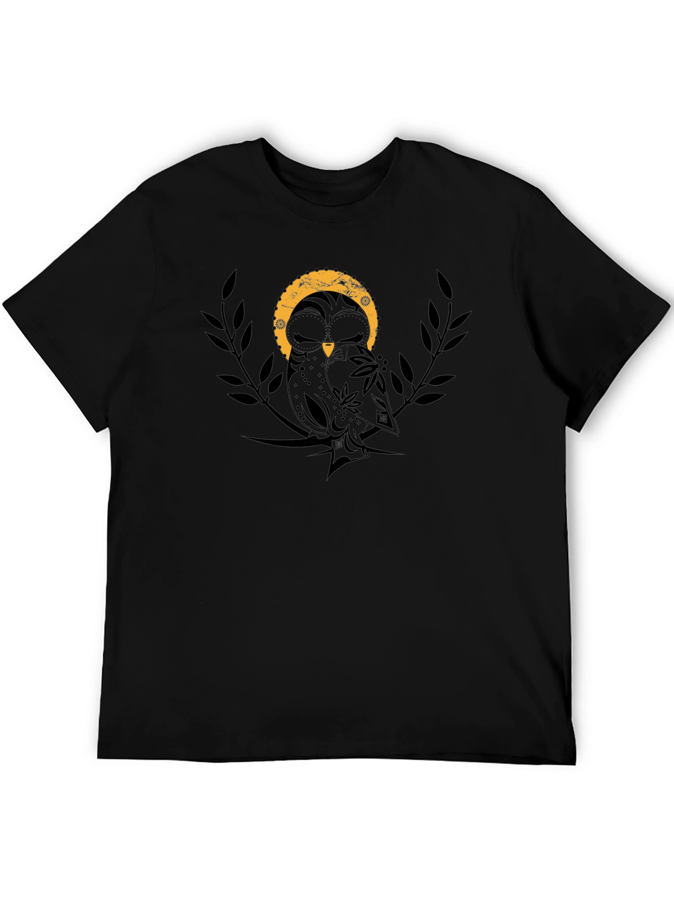 Owl Graphic Black T-Shirt