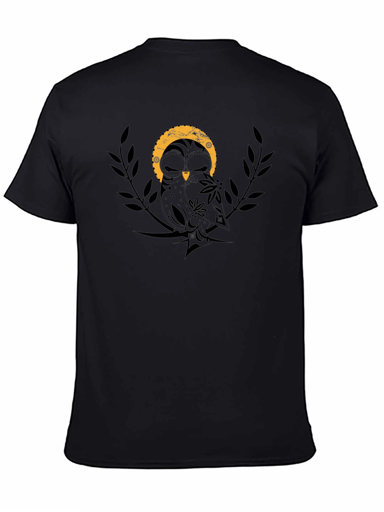 Owl Graphic Black T-Shirt
