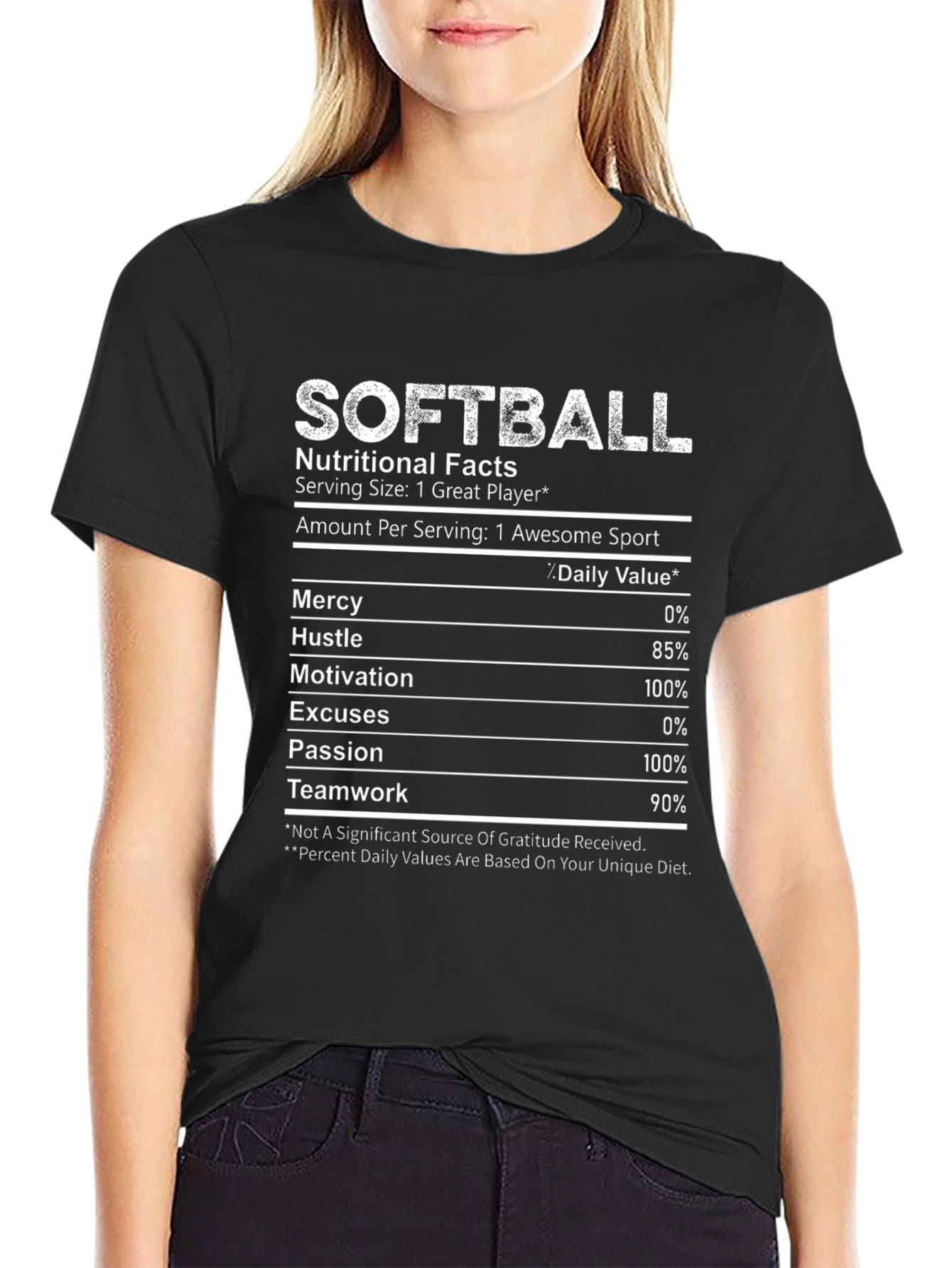 Softball Nutritional Facts T-Shirt