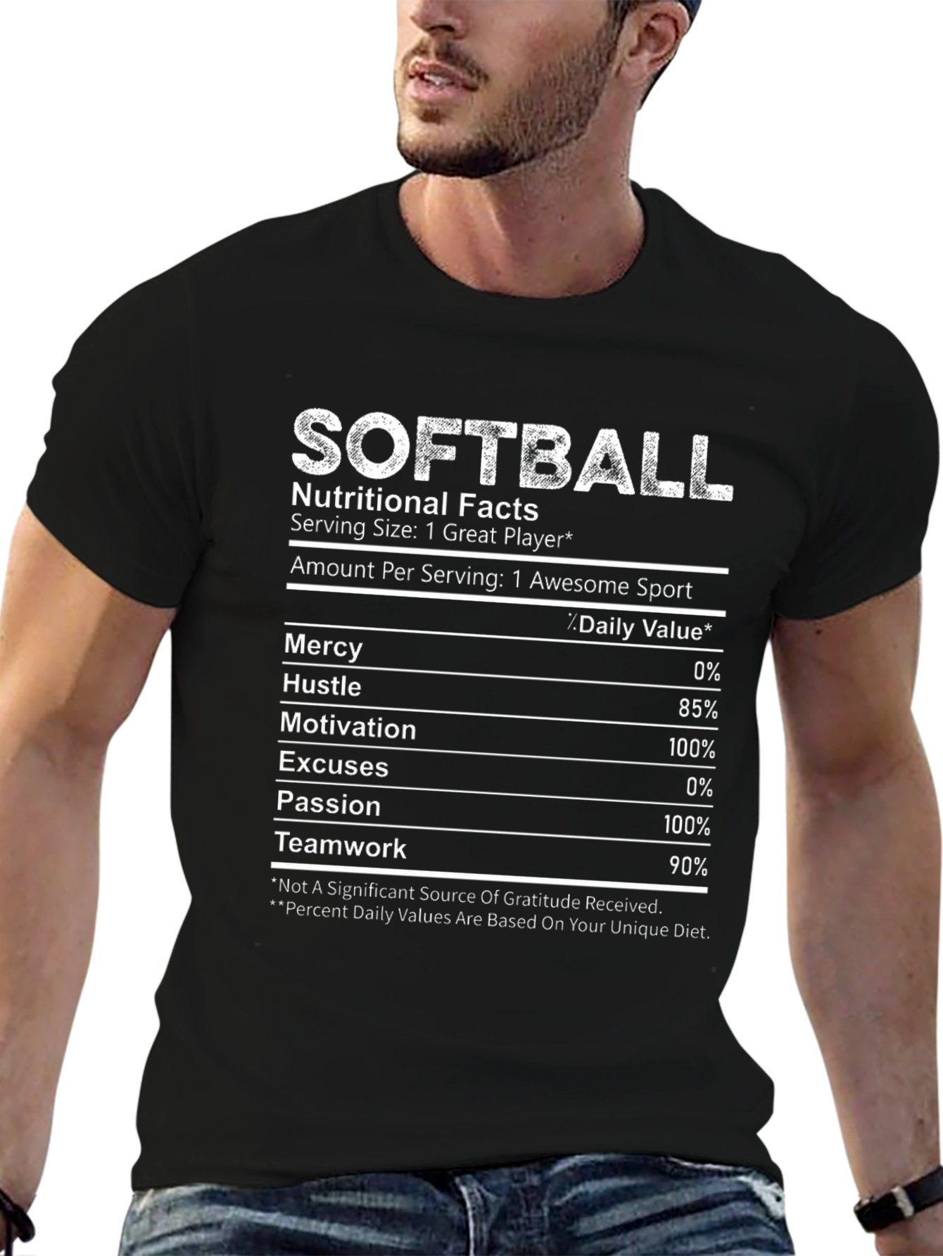 Softball Nutritional Facts T-Shirt