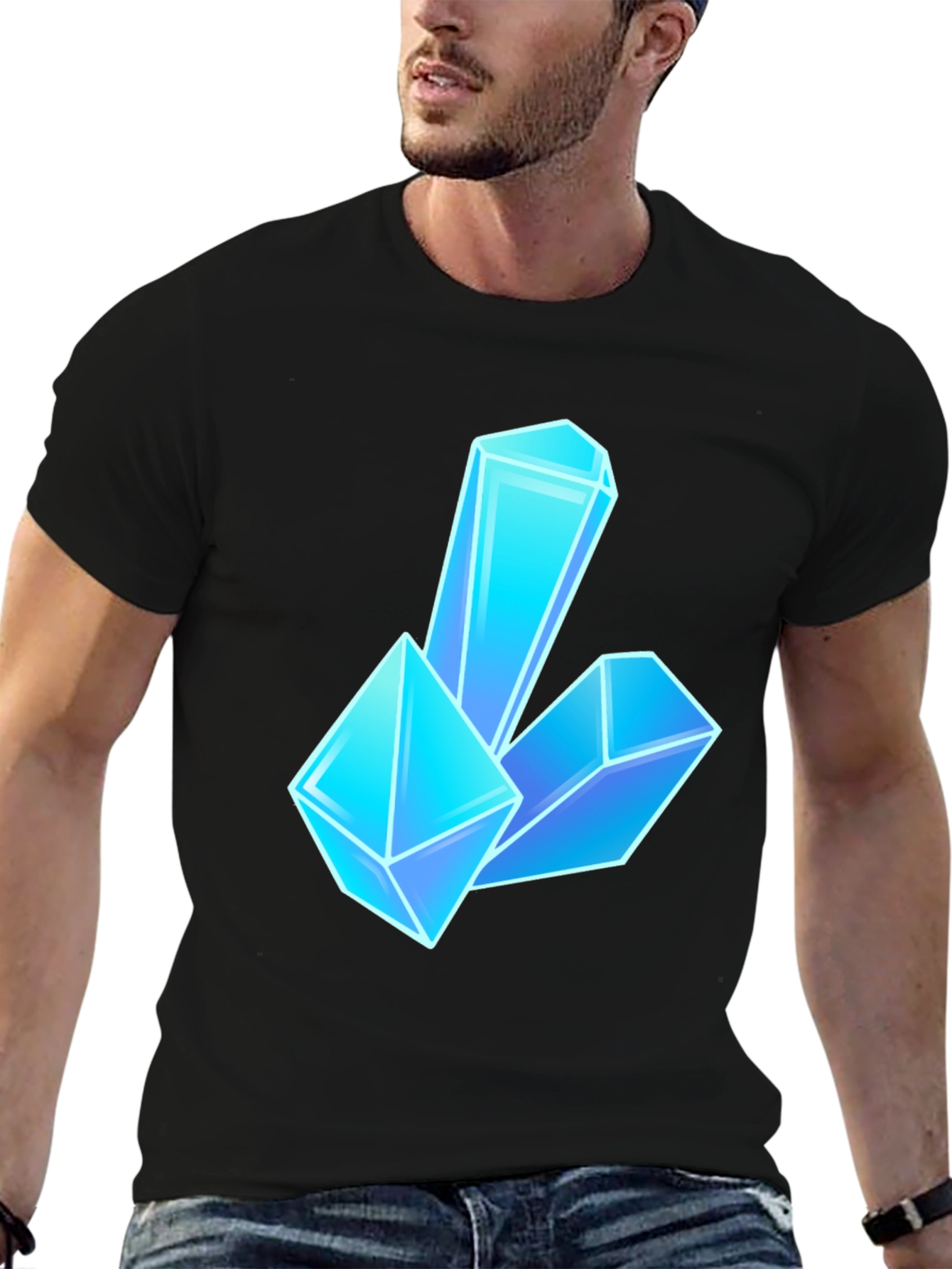 Crystal Gem Graphic Tee - Black Unisex T-Shirt
