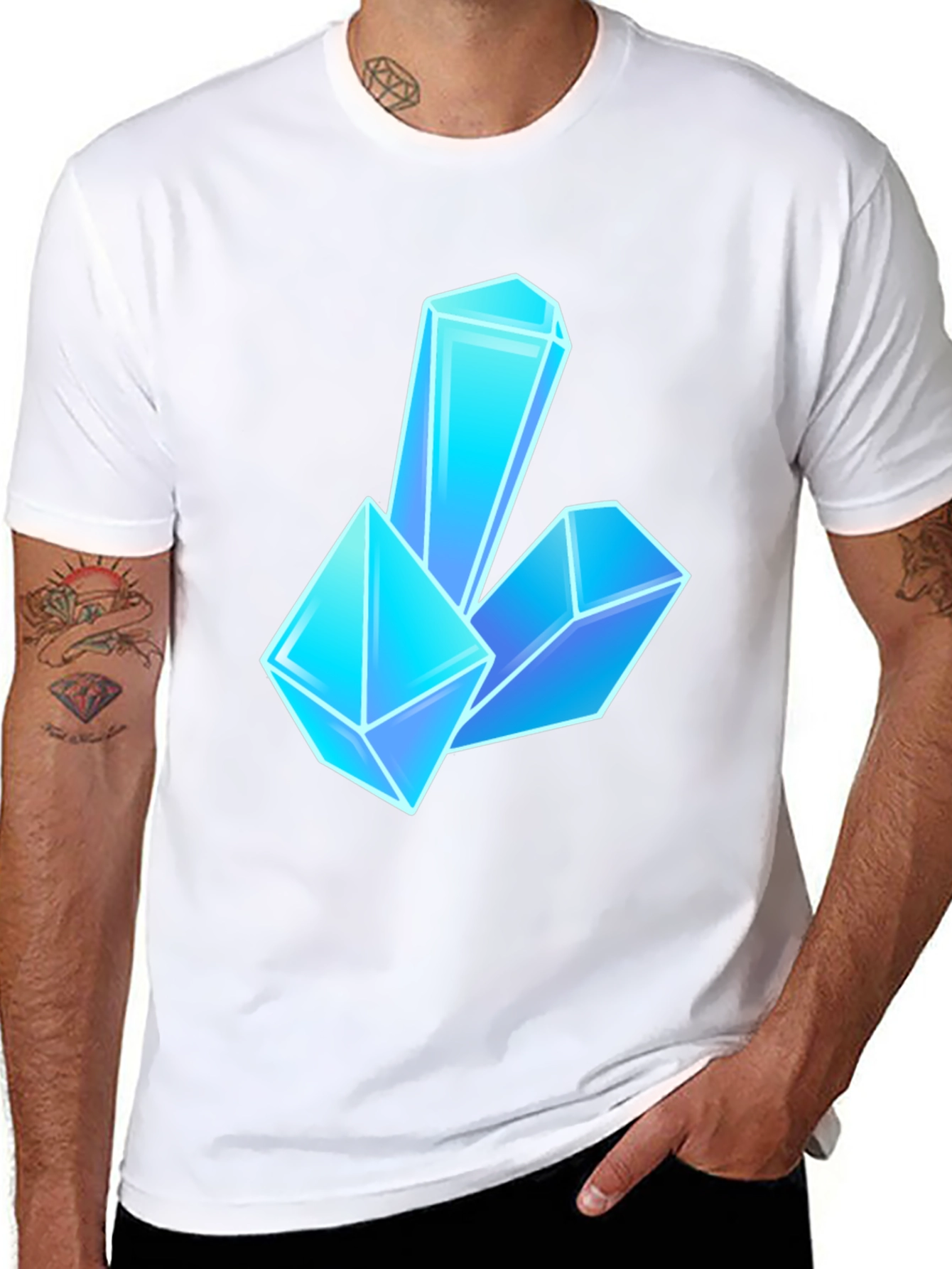 Crystal Gem Graphic Tee - Black Unisex T-Shirt