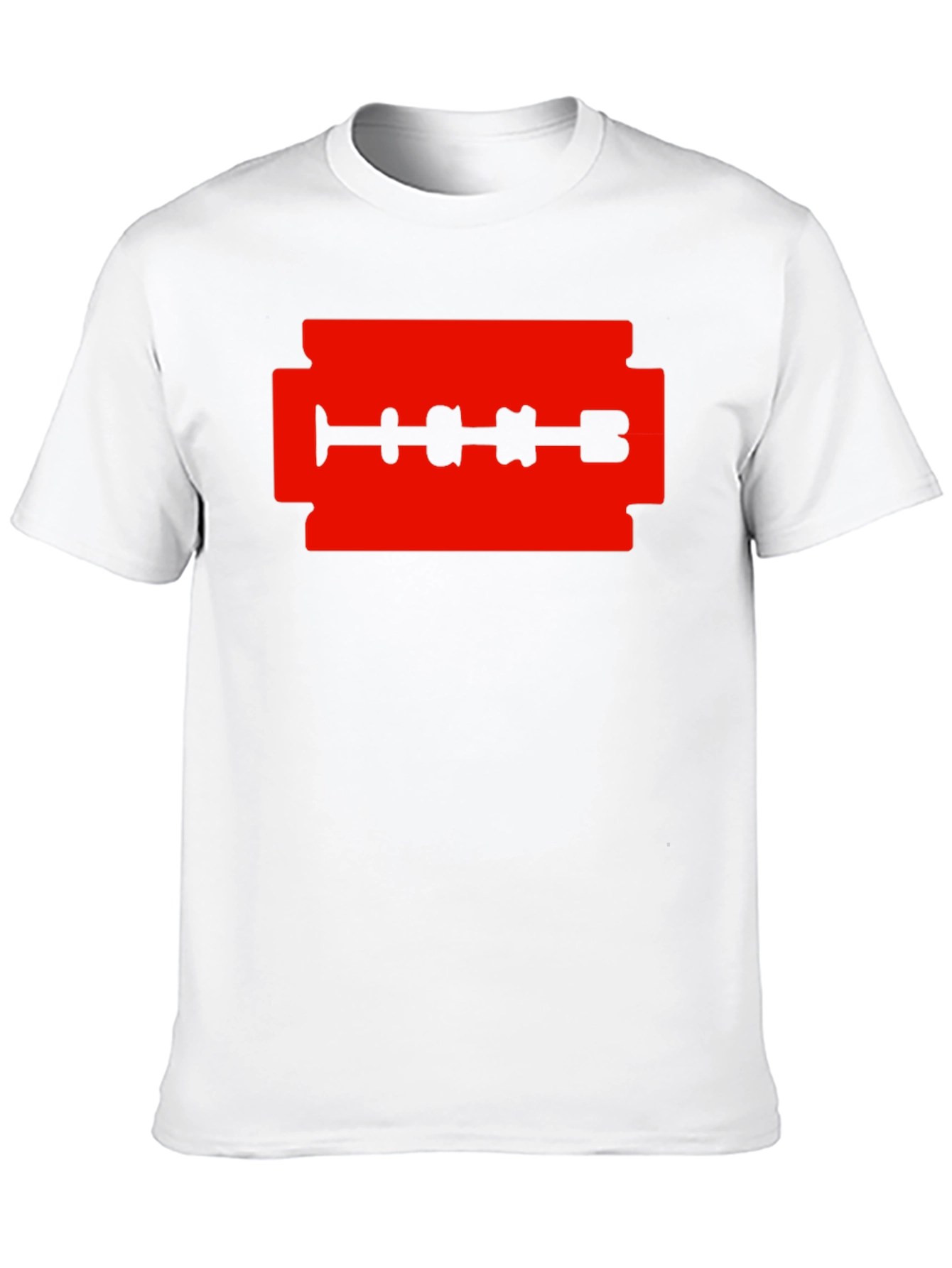 Edgy Razor Blade Graphic T-Shirt - Black