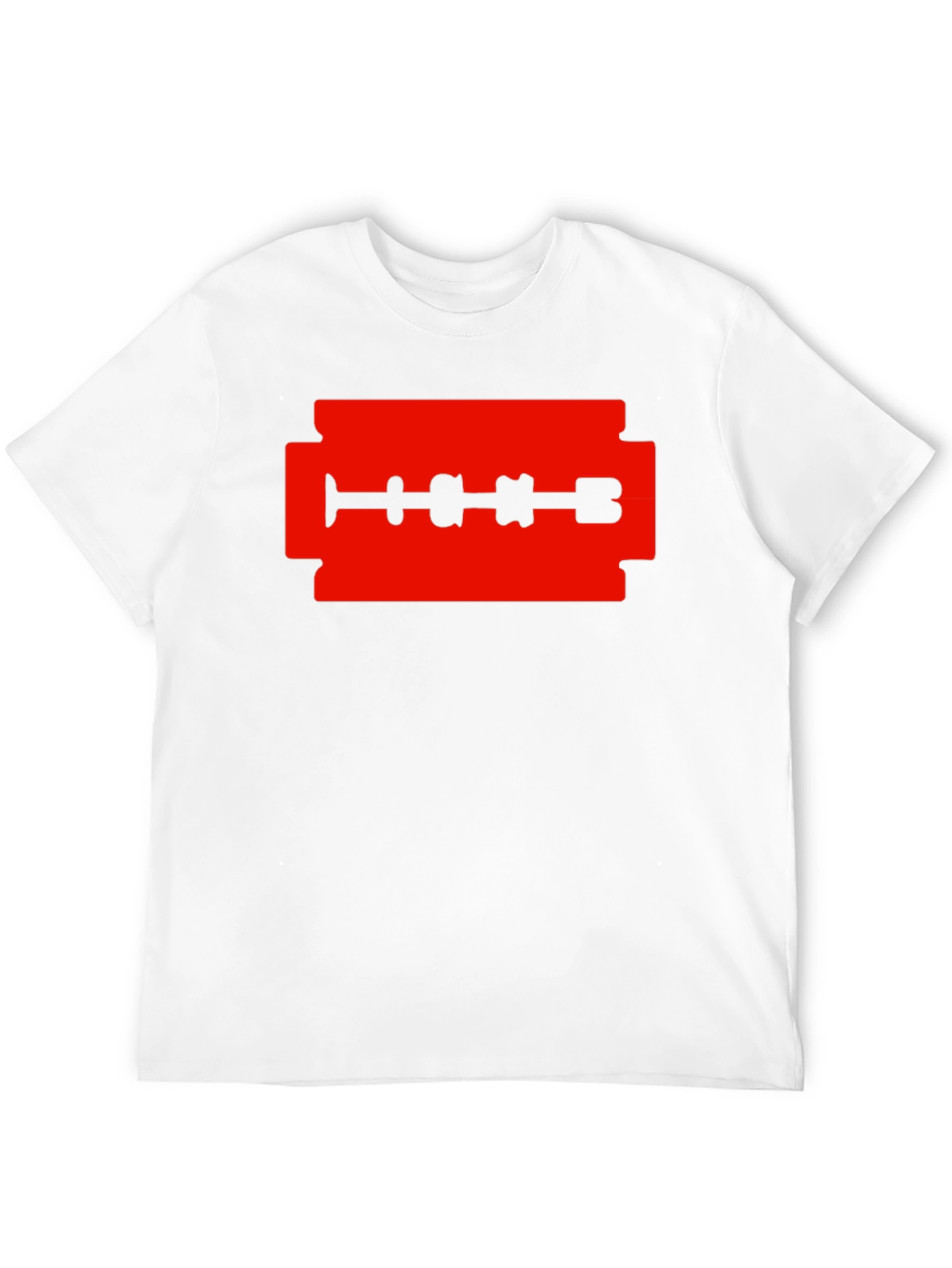 Edgy Razor Blade Graphic T-Shirt - Black