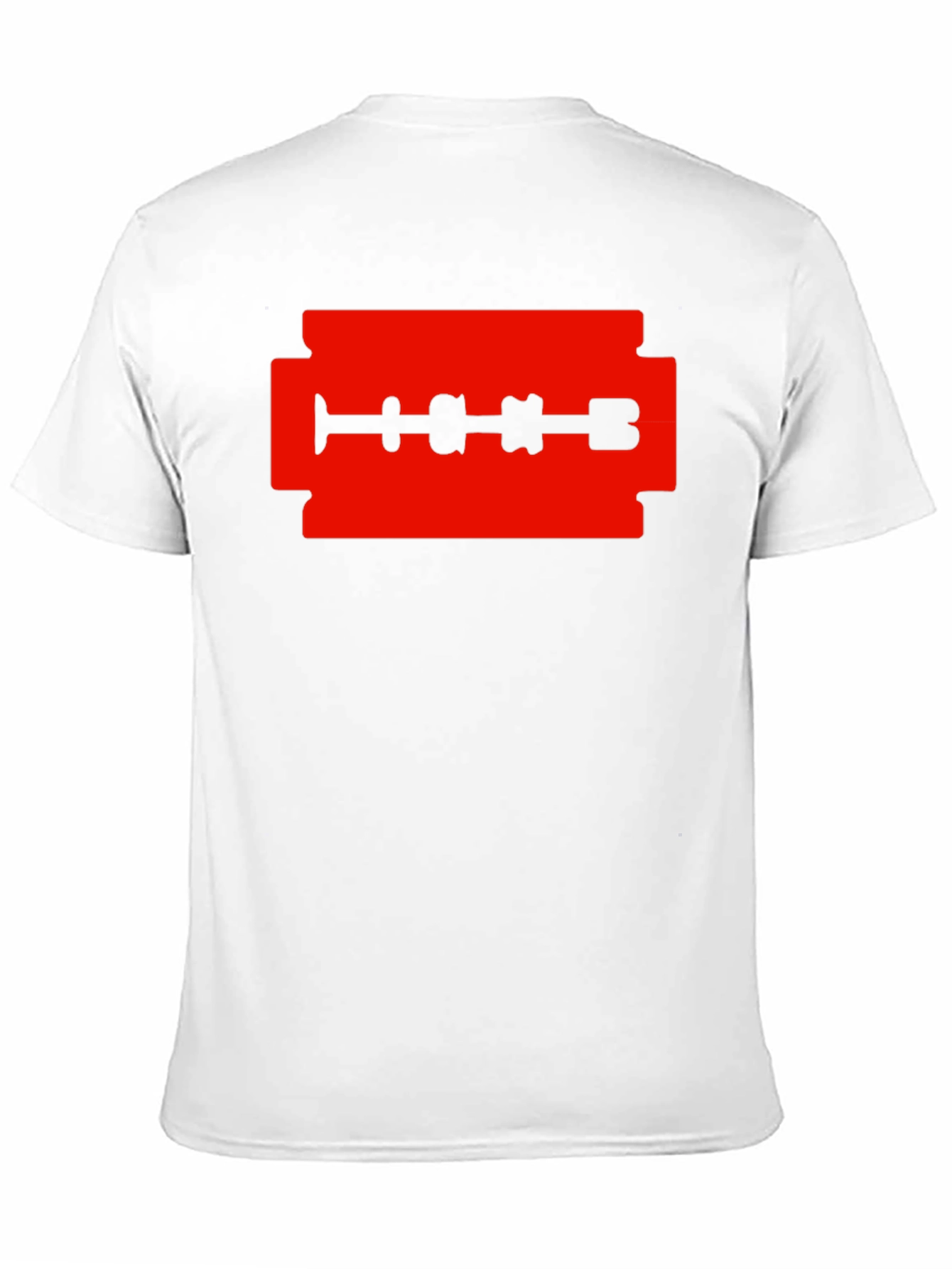 Edgy Razor Blade Graphic T-Shirt - Black