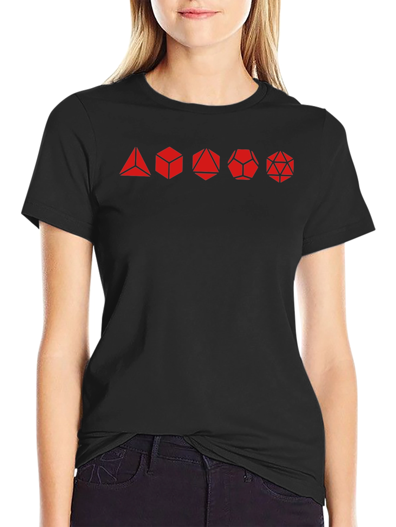 D&D Dice Set Black Graphic Tee