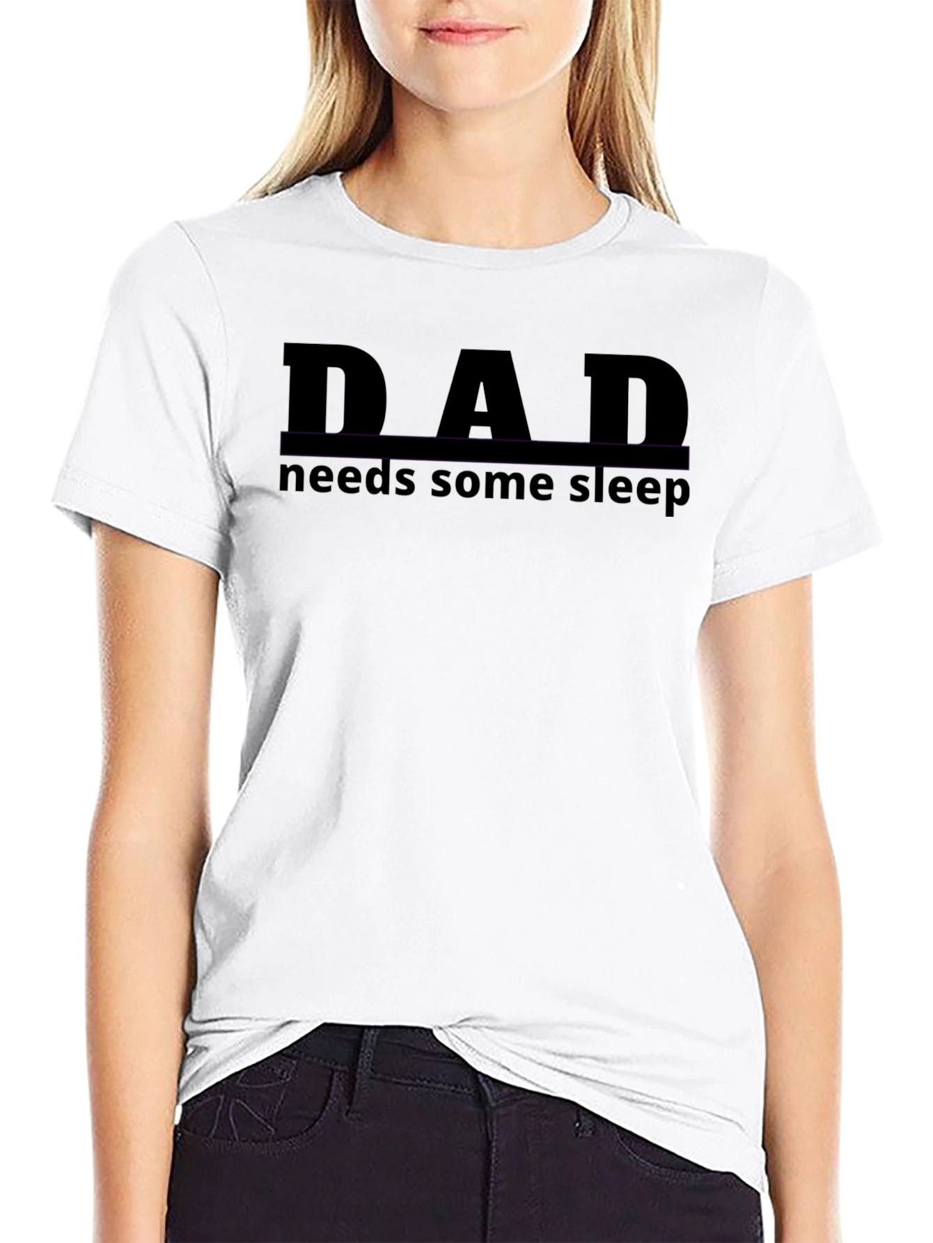 Dad Needs Sleep Black T-Shirt