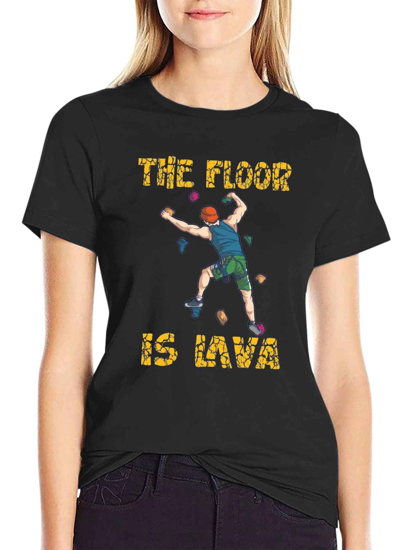 The Floor is Lava Climbing Graphic T-Shirt