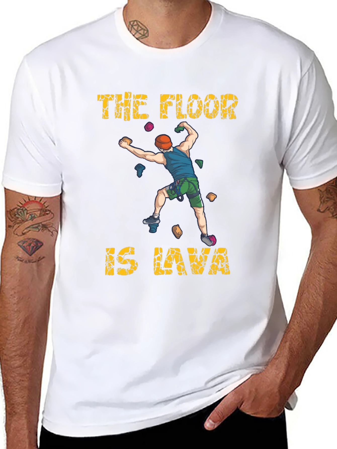 The Floor is Lava Climbing Graphic T-Shirt