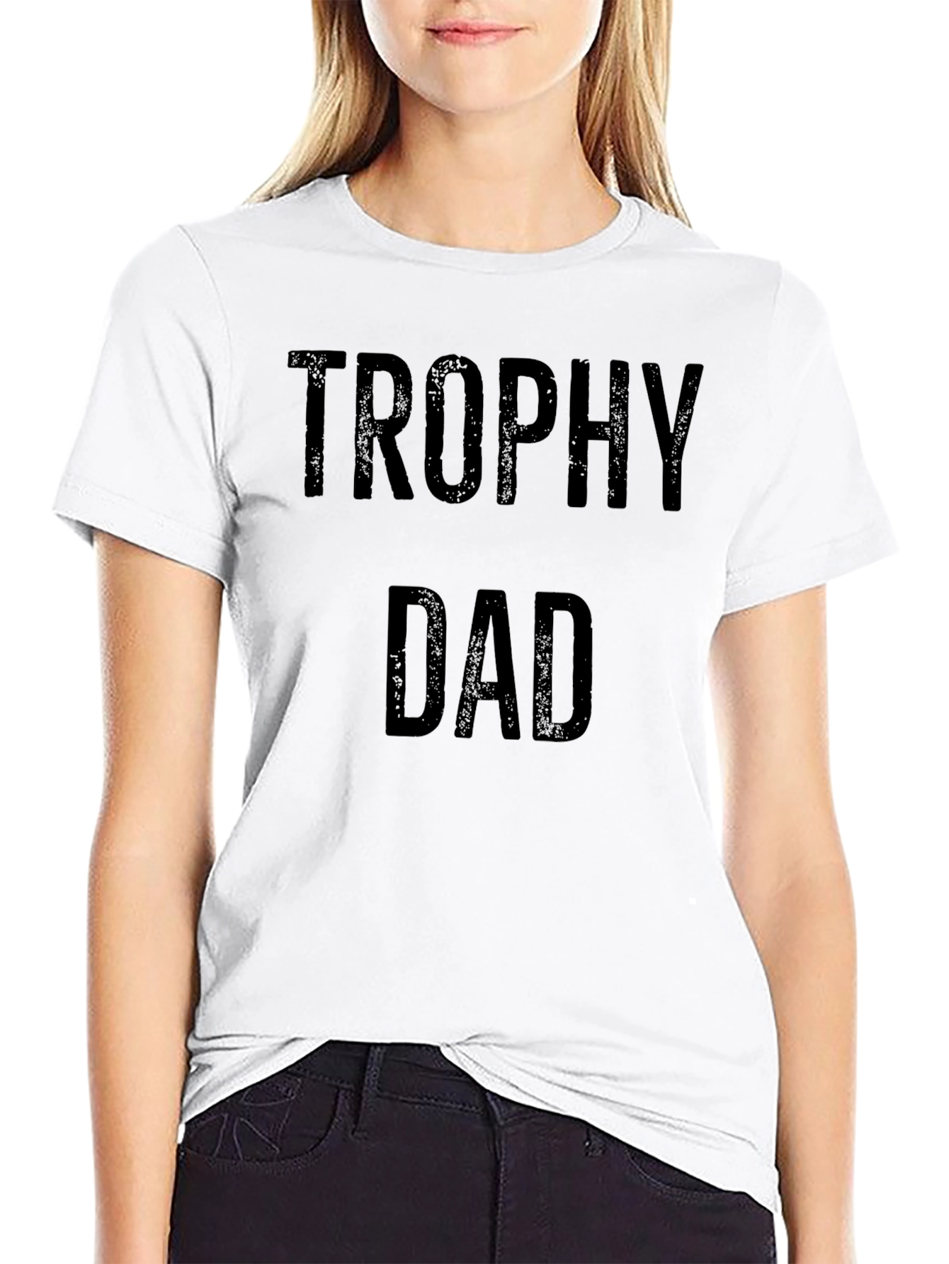 Trophy Dad Graphic Tee - Black Cotton T-Shirt