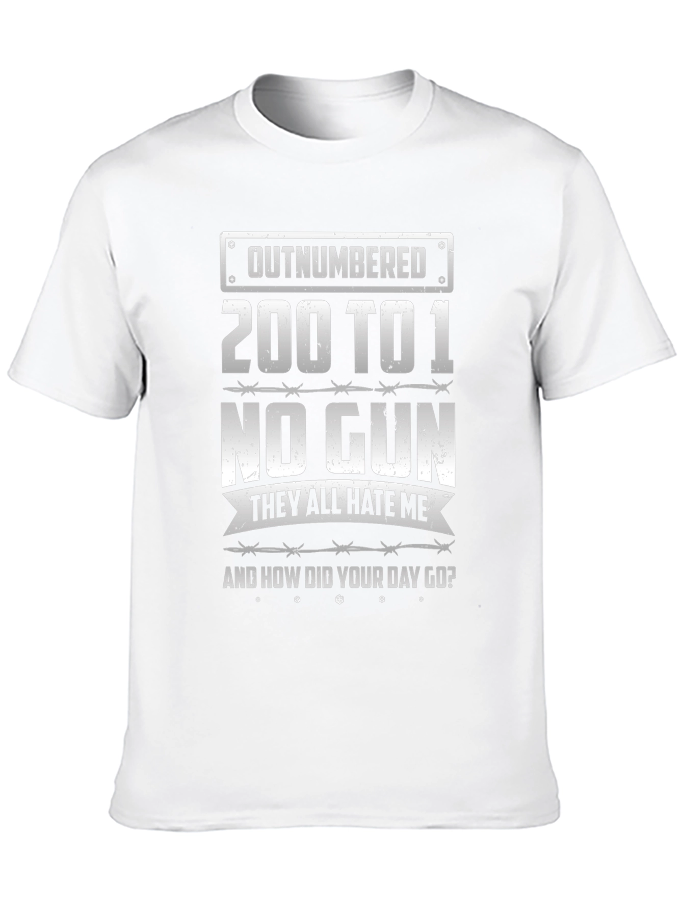 Outnumbered 200 to 1 Funny Graphic Tee