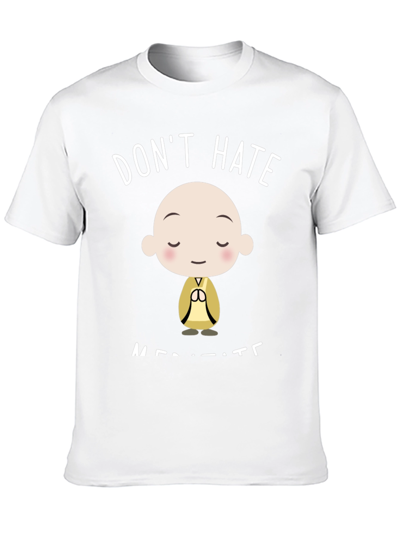 Dont Hate Meditate Black Graphic T-Shirt