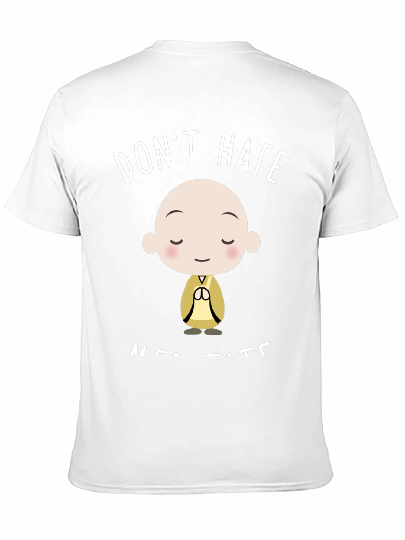 Dont Hate Meditate Black Graphic T-Shirt
