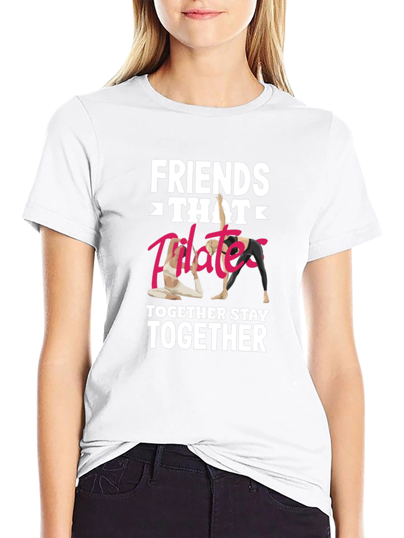 Friends Pilates Together T-Shirt Funny Workout Shirt
