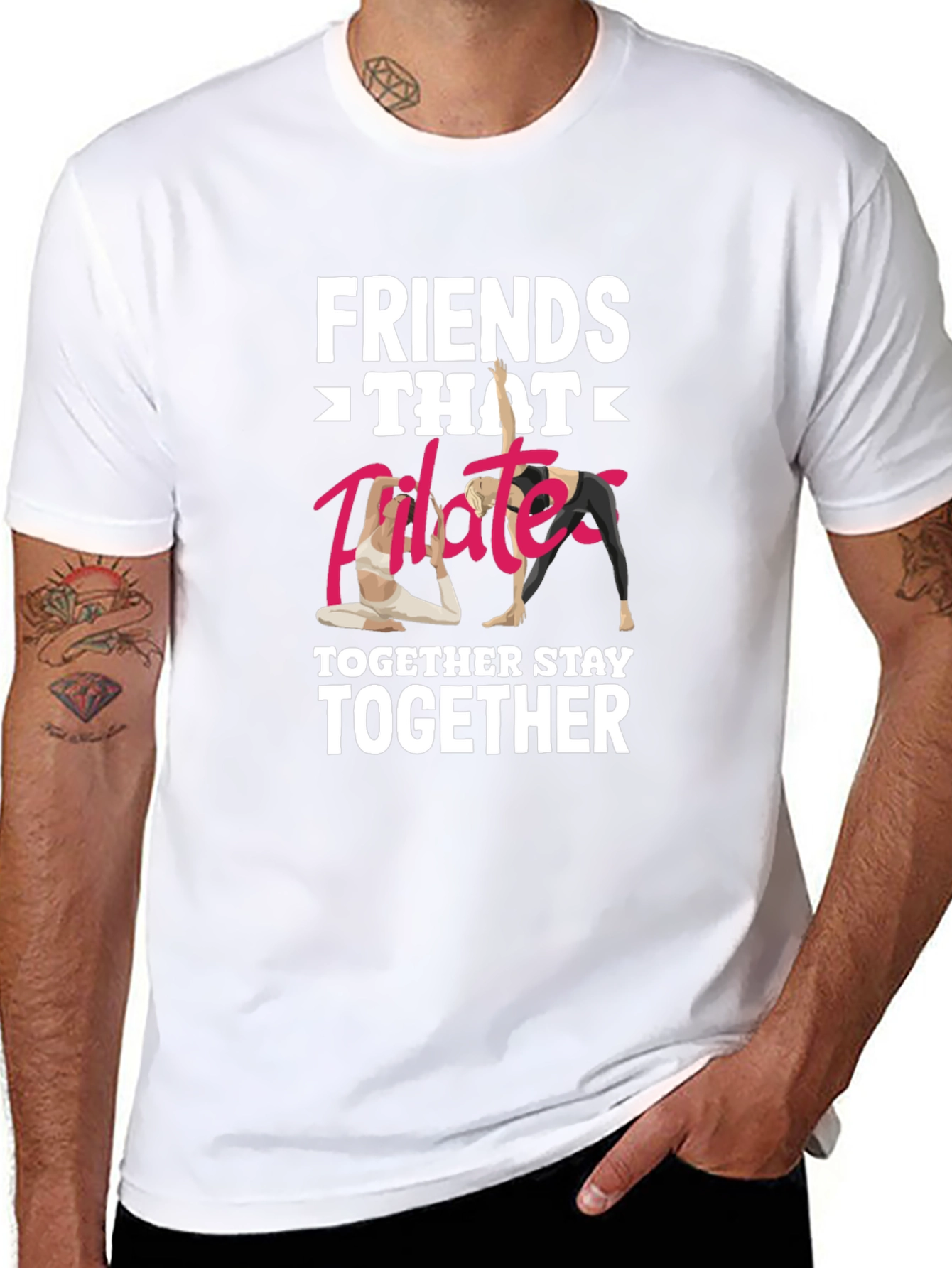 Friends Pilates Together T-Shirt Funny Workout Shirt